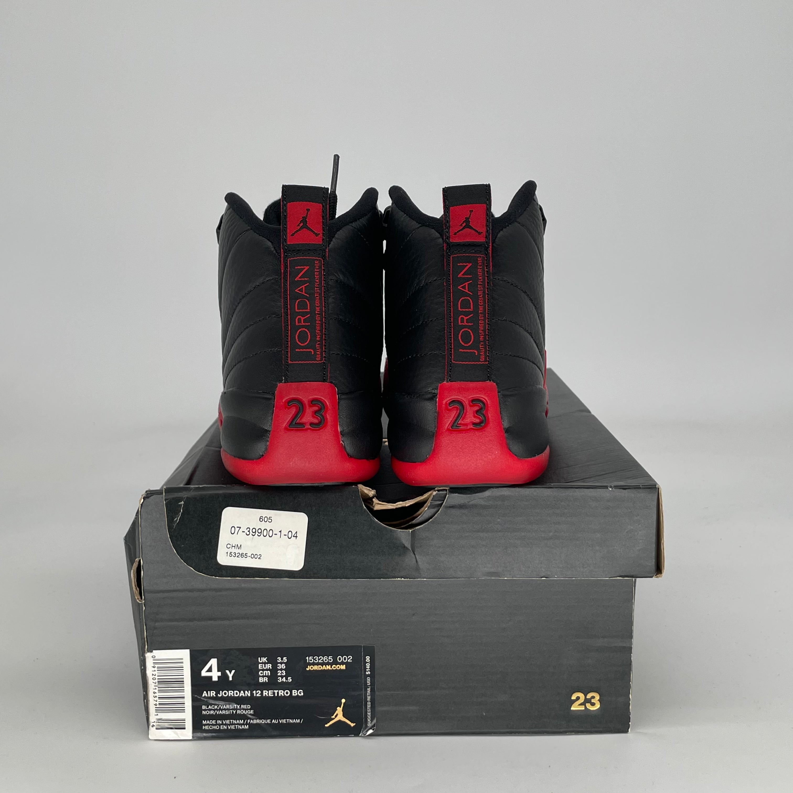 AIR JORDAN 12 FLU GAME 153265-002 SIZE 4/5.5W