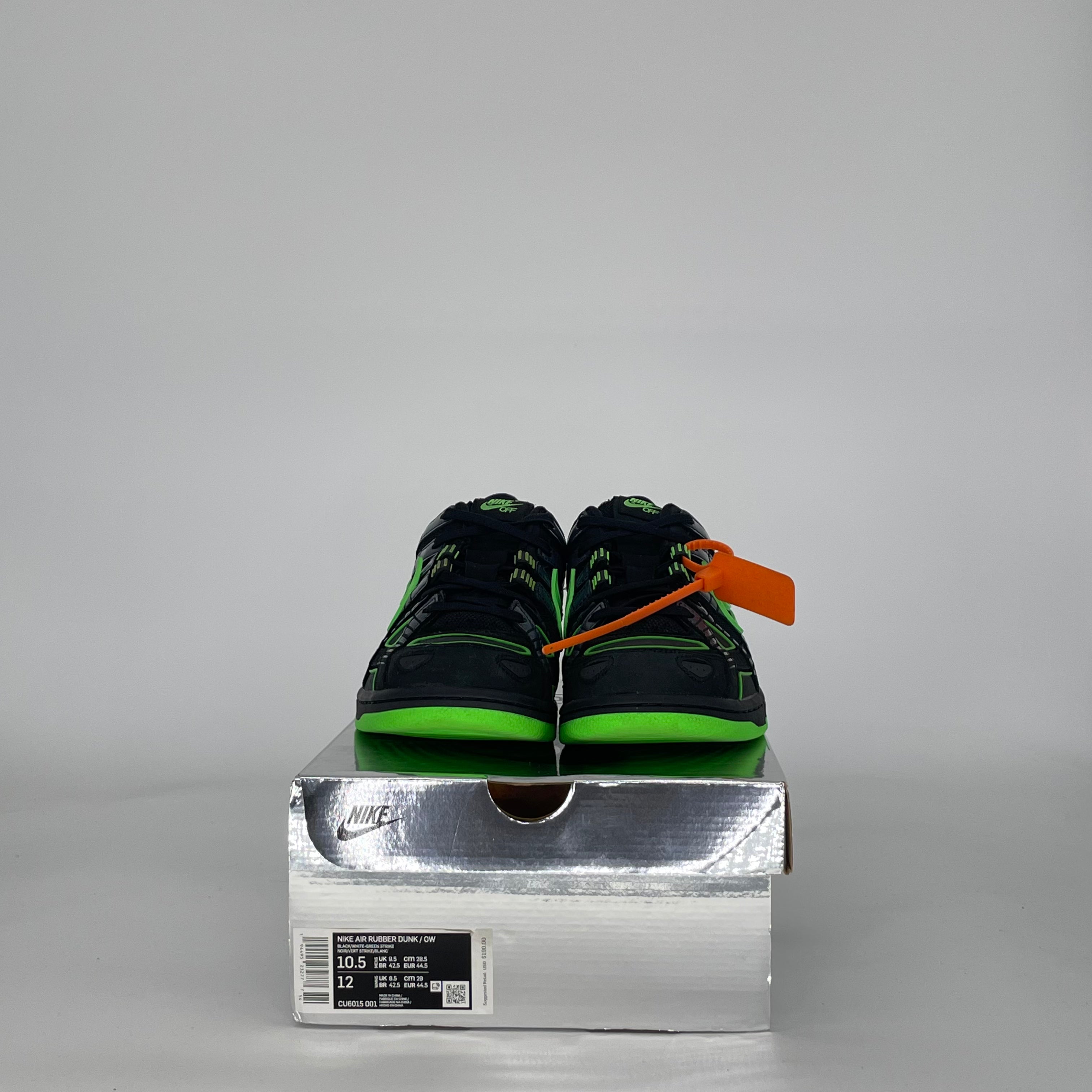 NIKE AIR RUBBER DUNK OFF-WHITE GREEN STRIKE CU6015-001 SIZE 10.5/12W