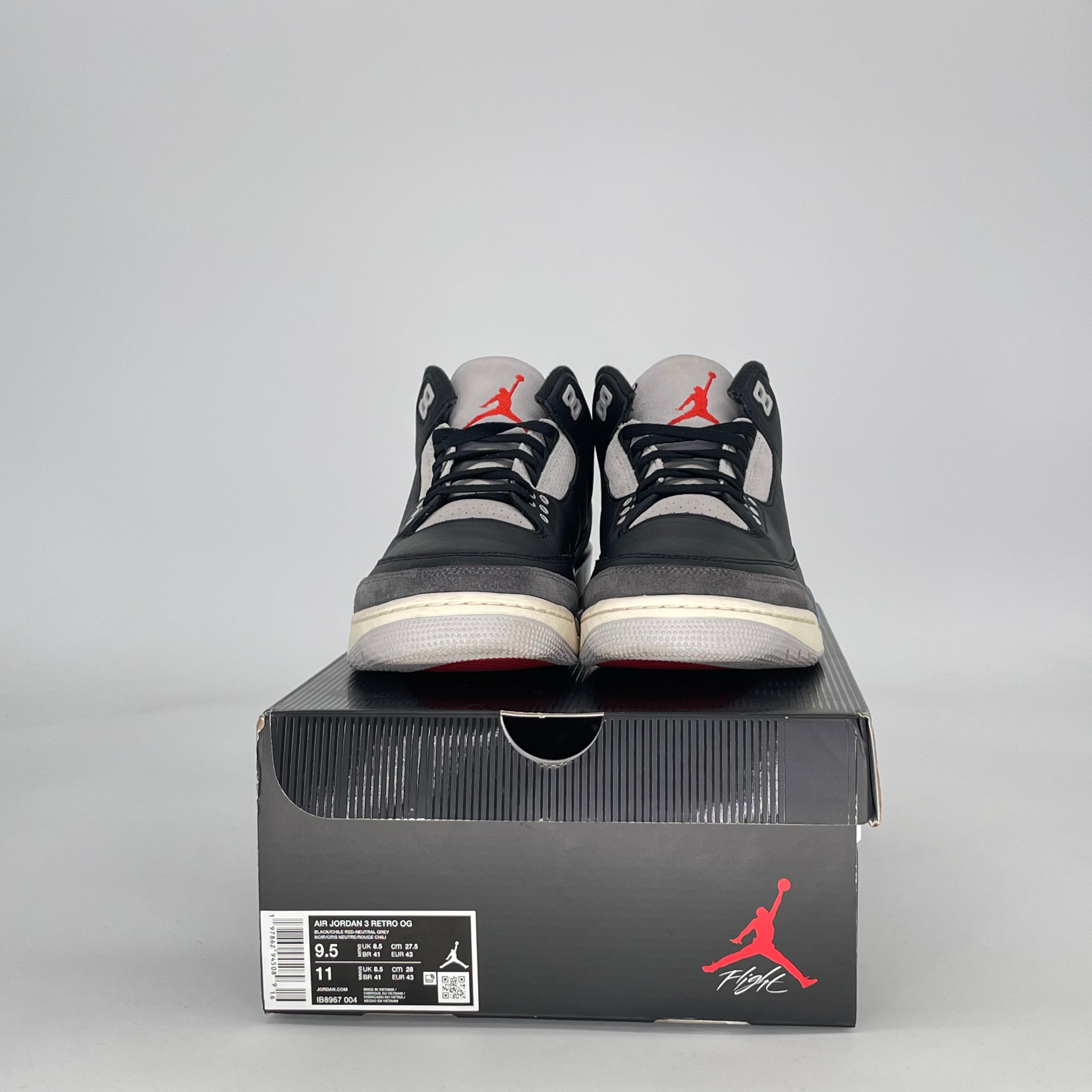 AIR JORDAN 3 RARE AIR IB8967-004 SIZE 9.5/11W