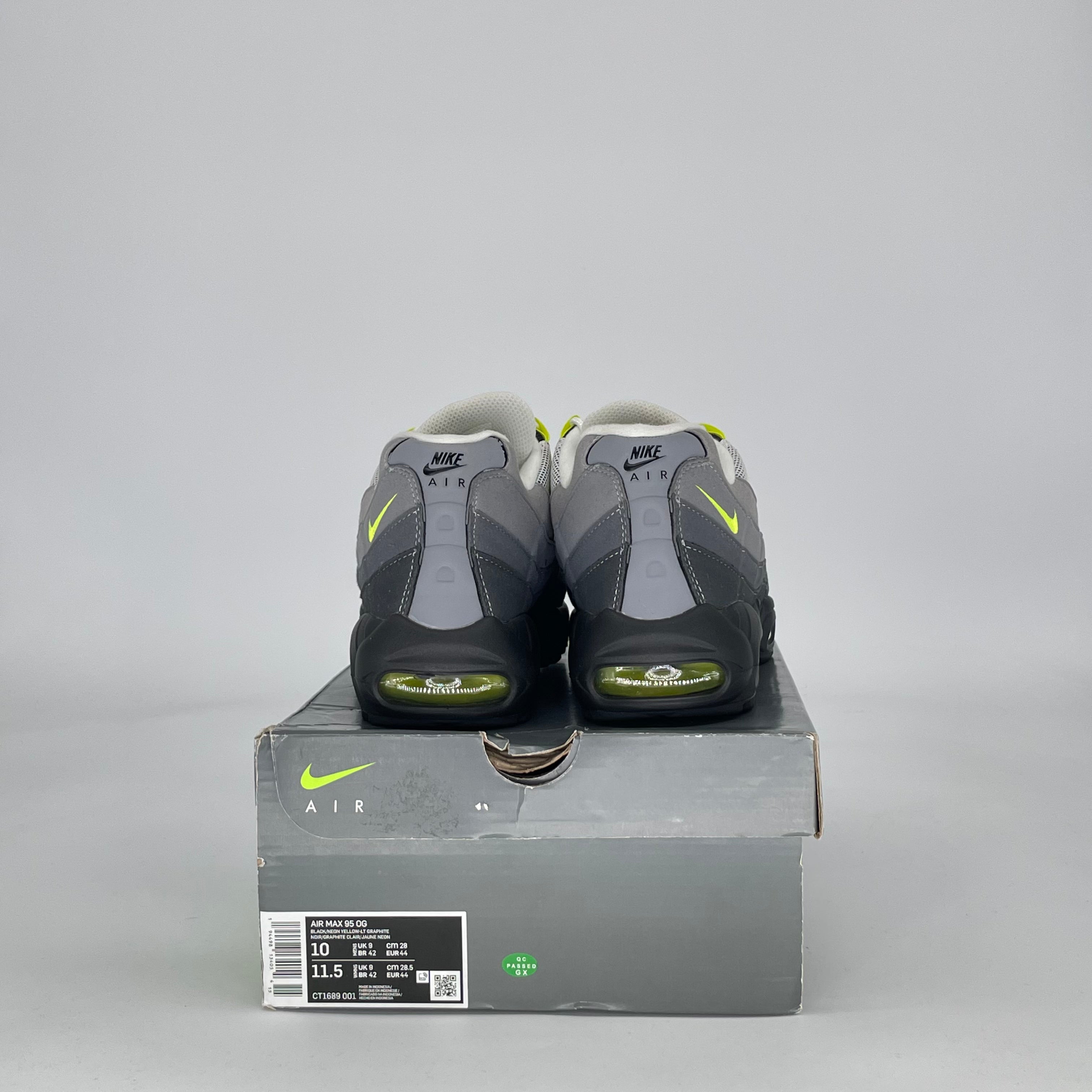 NIKE AIR MAX 95 OG NEON (2020) CT1689-001 SIZE 10/11.5W