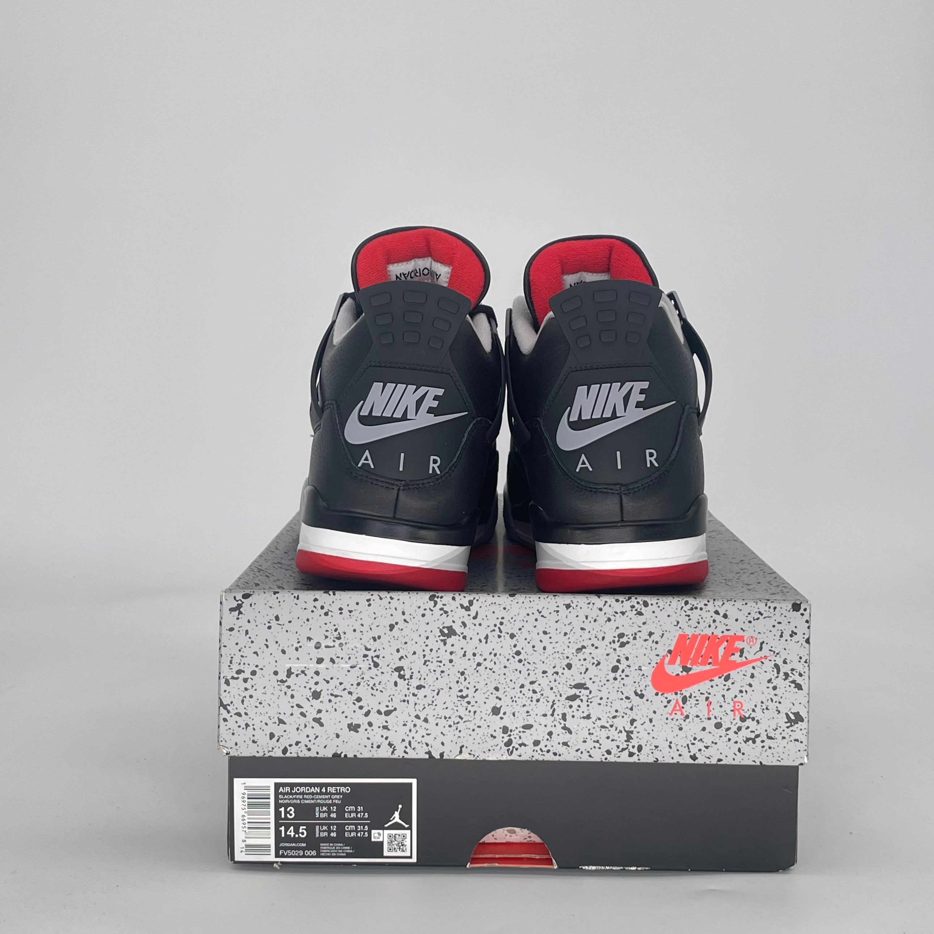 AIR JORDAN 4 BRED REIMAGINED FV5029-006 SIZE 13/14.5W