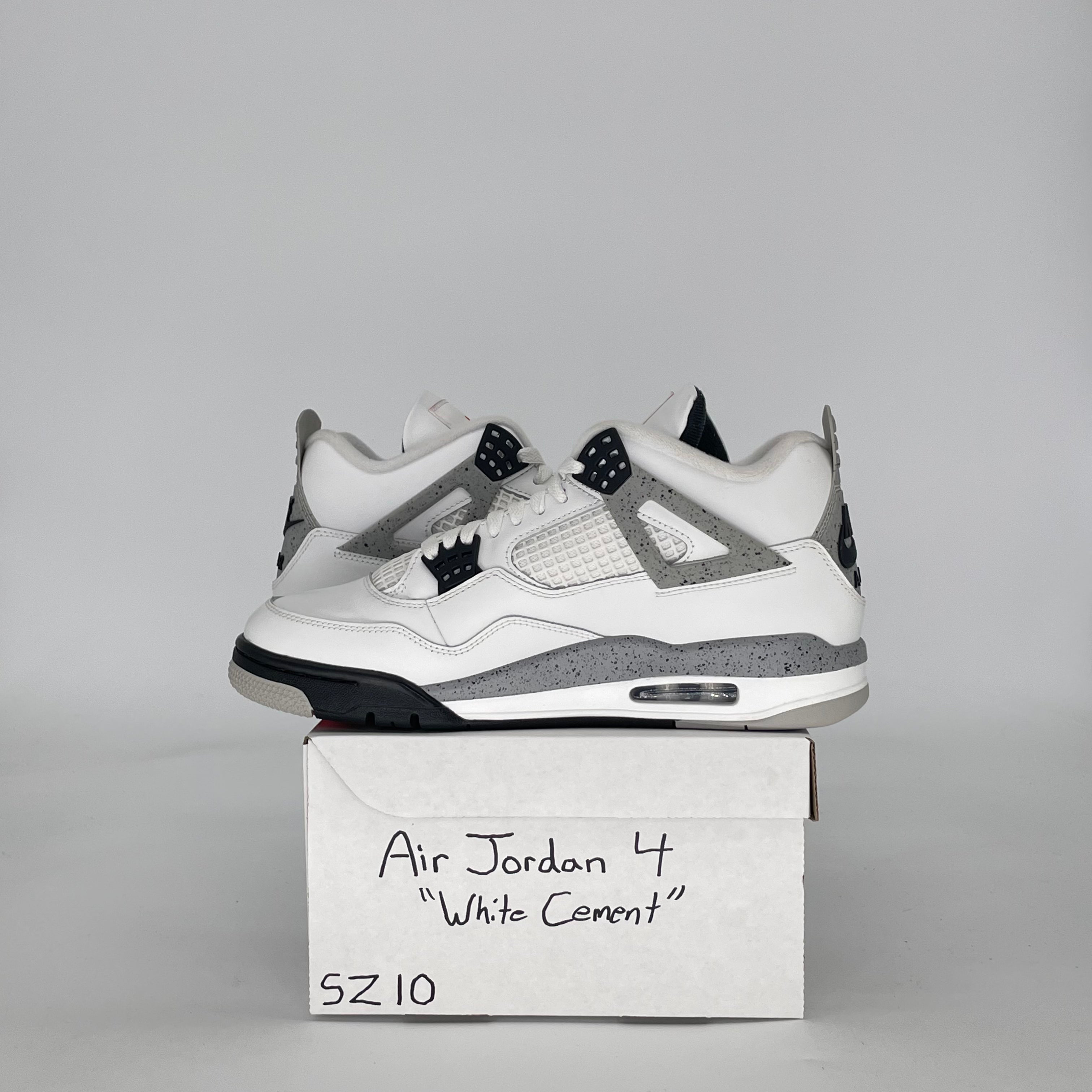 AIR JORDAN 4 WHITE CEMENT FV5029-100 SIZE 10/11.5W