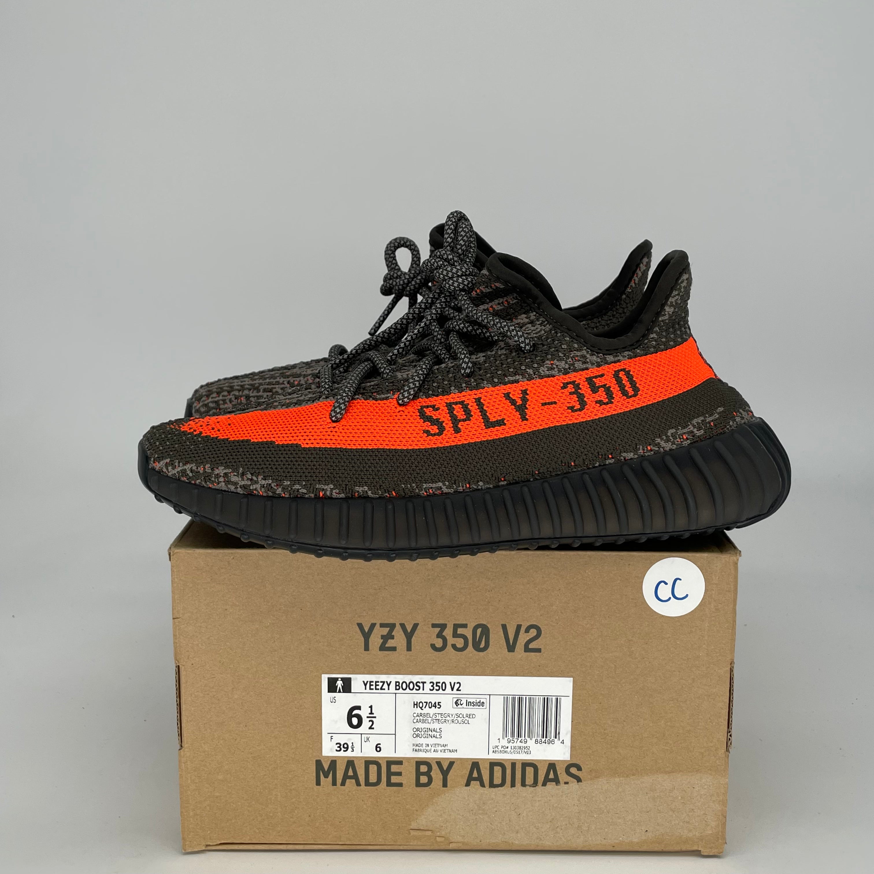 ADIDAS YEEZY 350 V2 CARBON BELUGA HQ7045 SIZE 6.5/8W