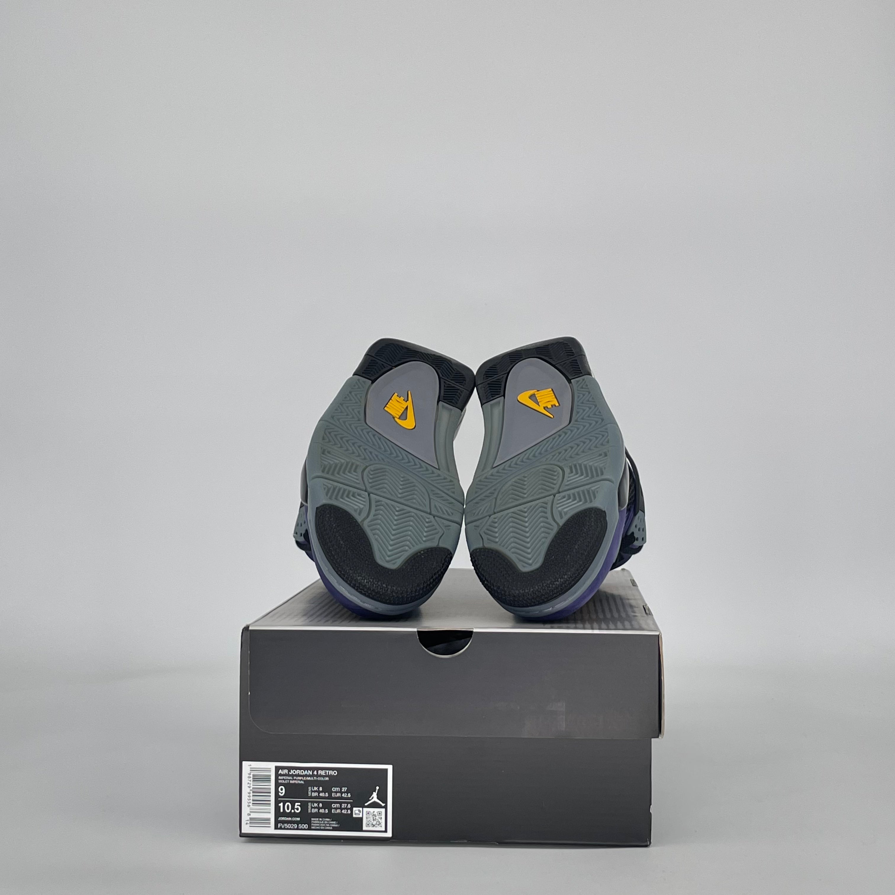 AIR JORDAN 4 LAKERS FV5029-500 SIZE 9/10.5W