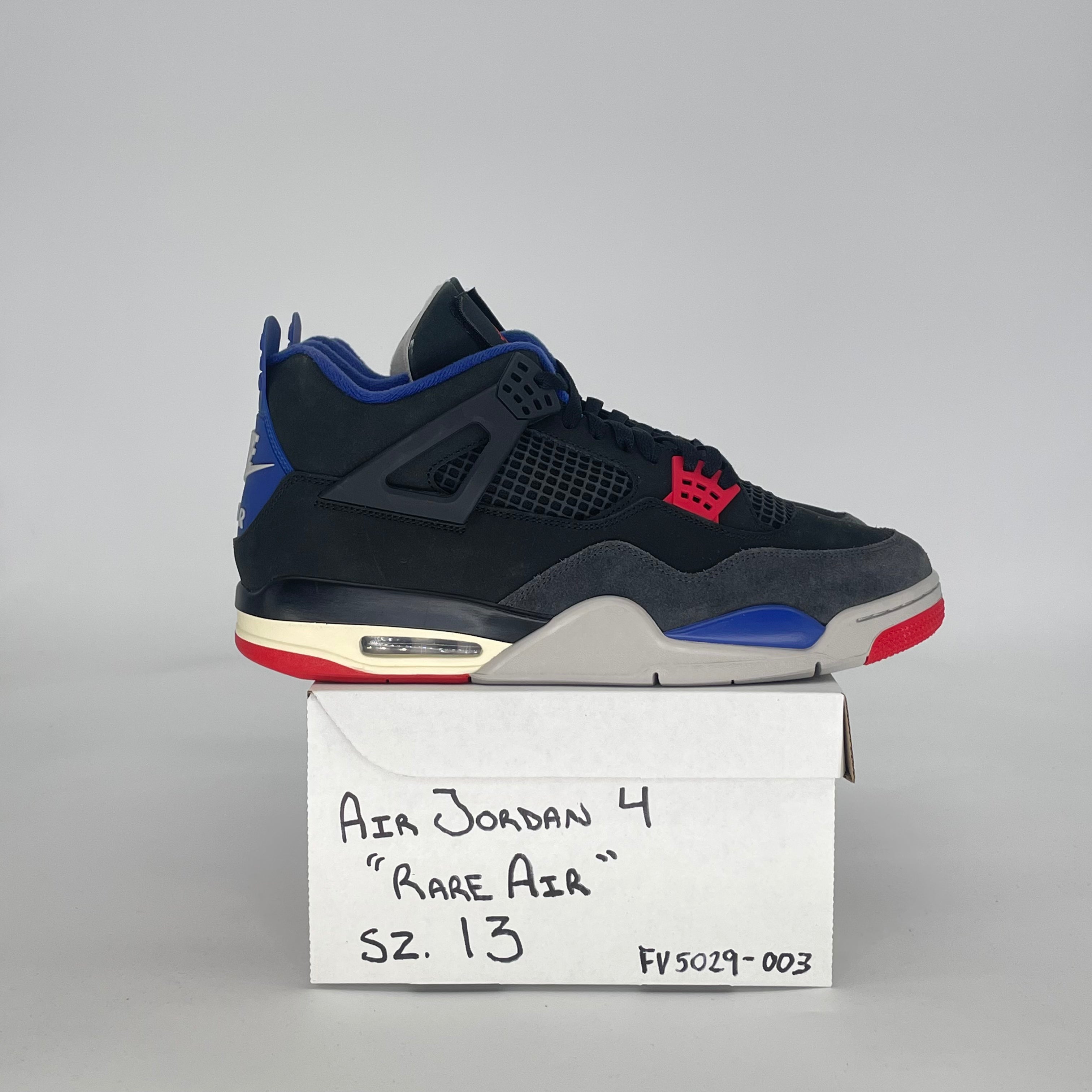 AIR JORDAN 4 RARE AIR (WHITE LETTERING) FV5029-003 SIZE 13/14.5W
