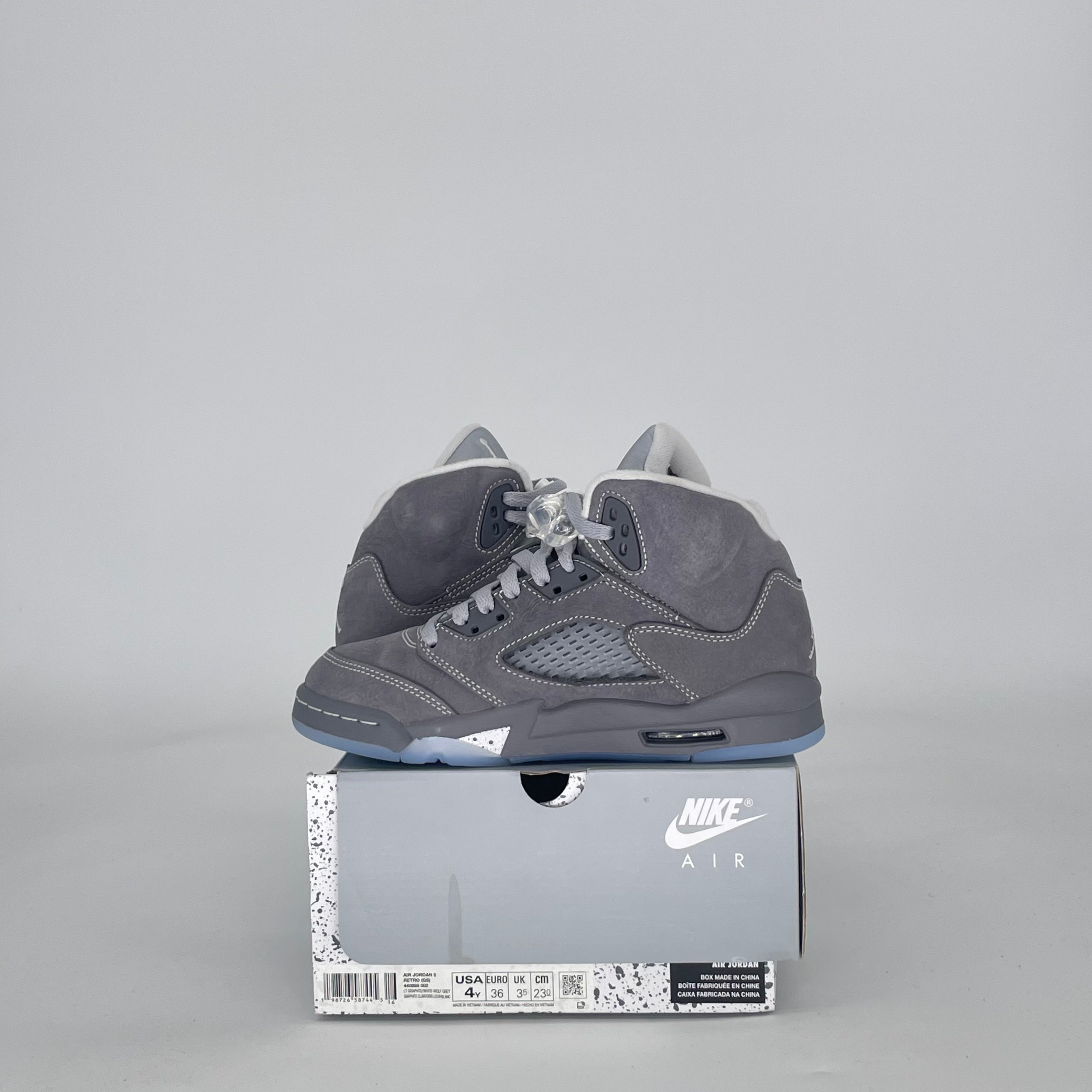AIR JORDAN 5 WOLF GREY 440888-002 SIZE 4/5.5W GS