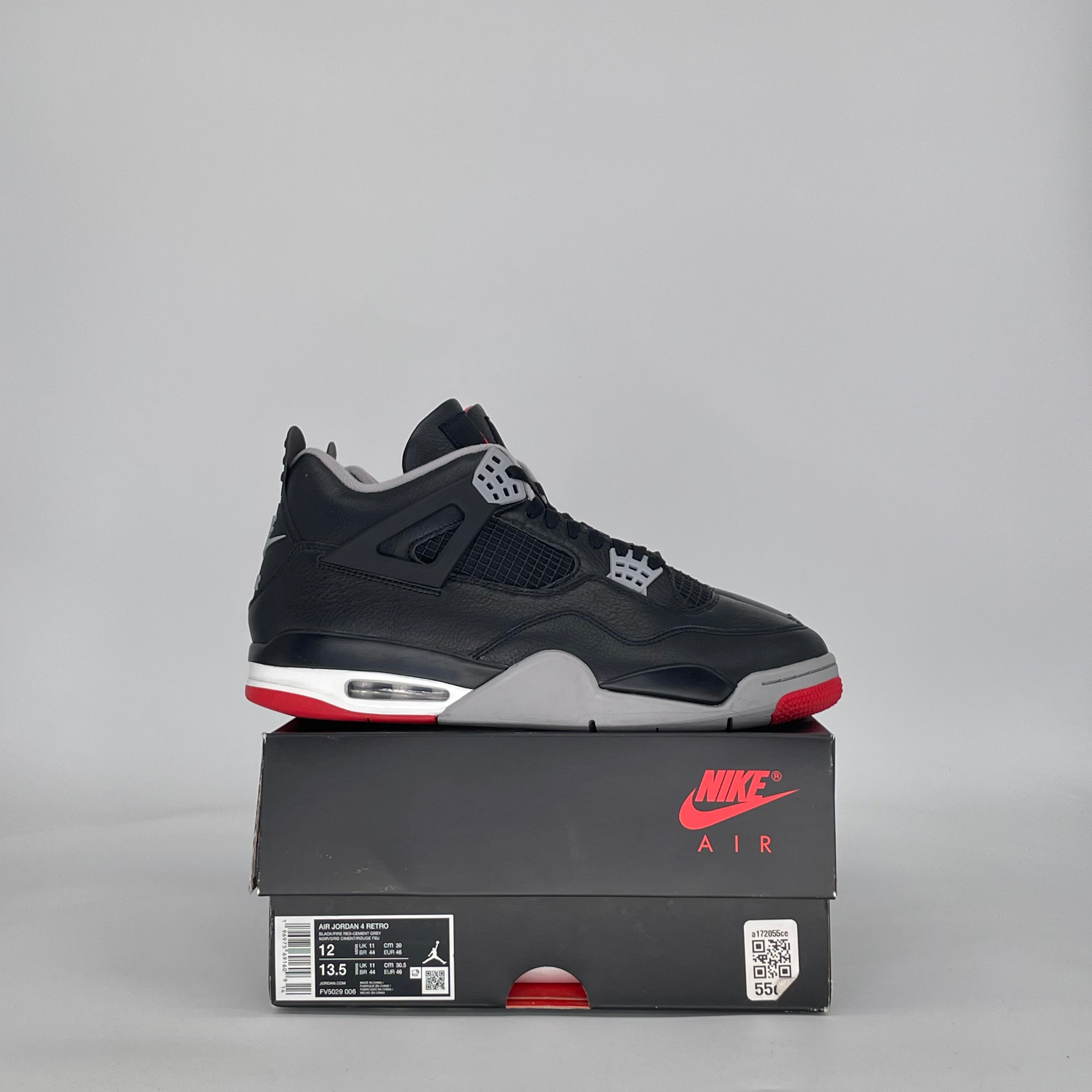 AIR JORDAN 4 BRED REIMAGINED FV5029-006 SIZE 12/13.5W