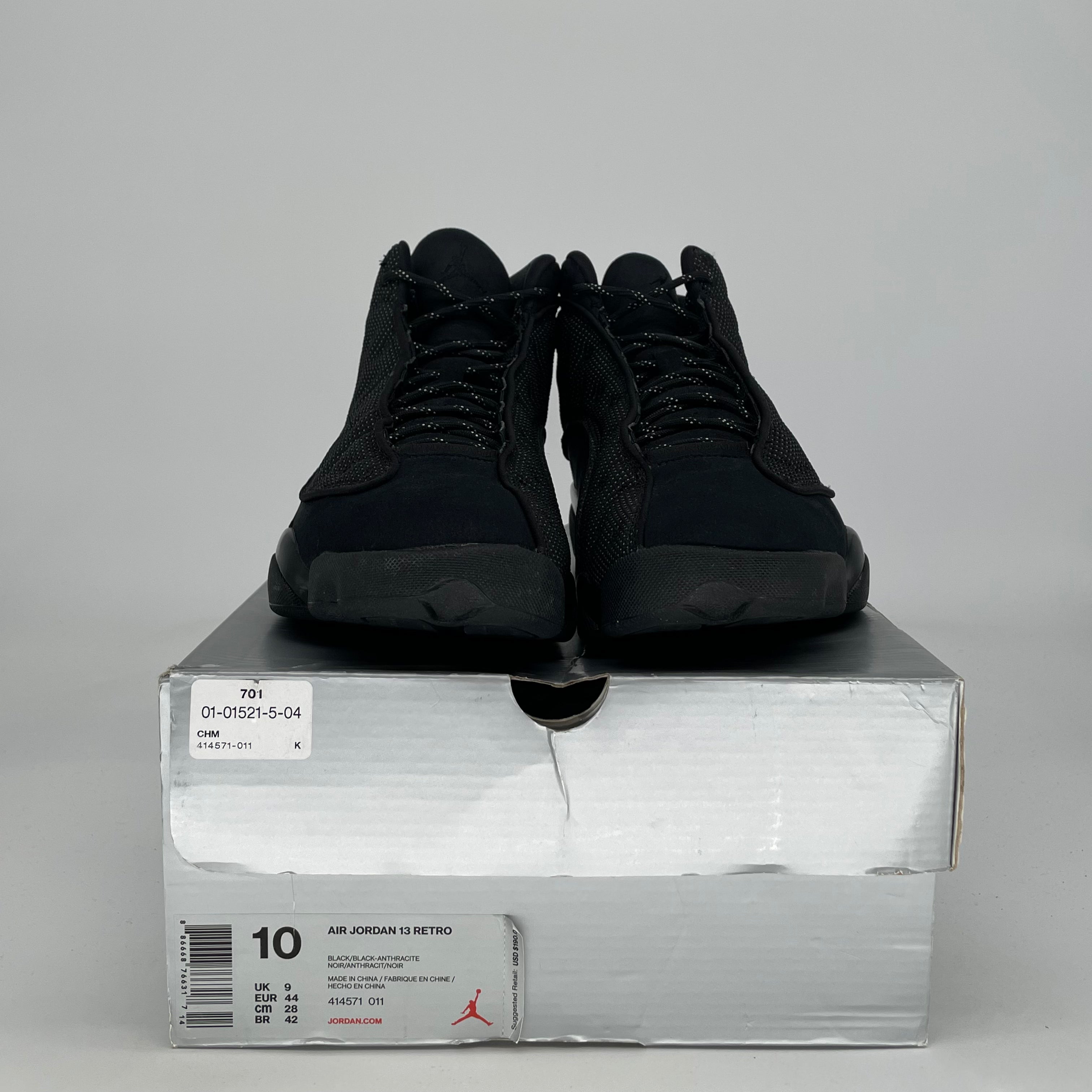 AIR JORDAN 13 BLACK CAT 414571-001 SIZE 10/11.5W