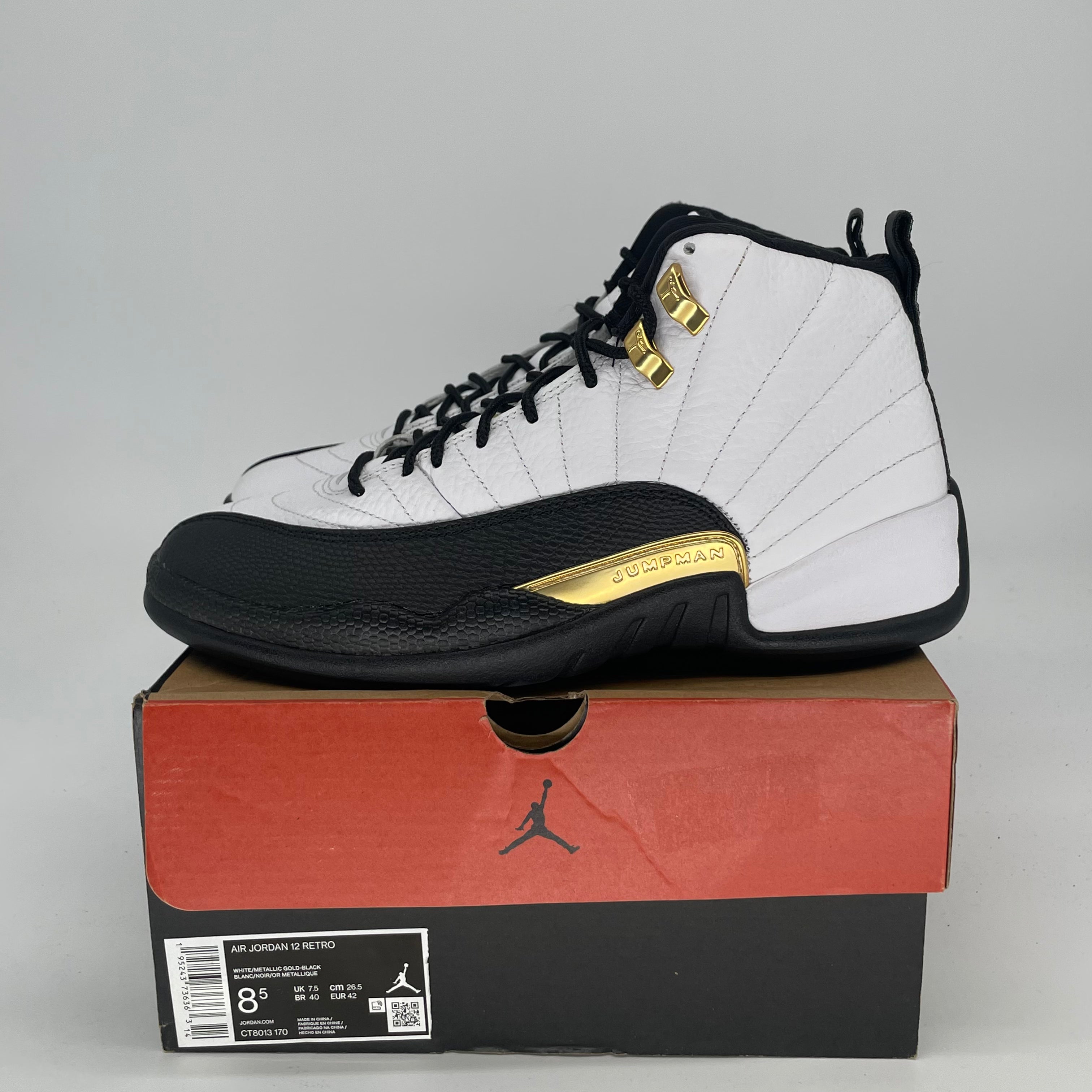 AIR JORDAN 12 ROYALTY TAXI CT8013-170 SIZE 8.5/10W