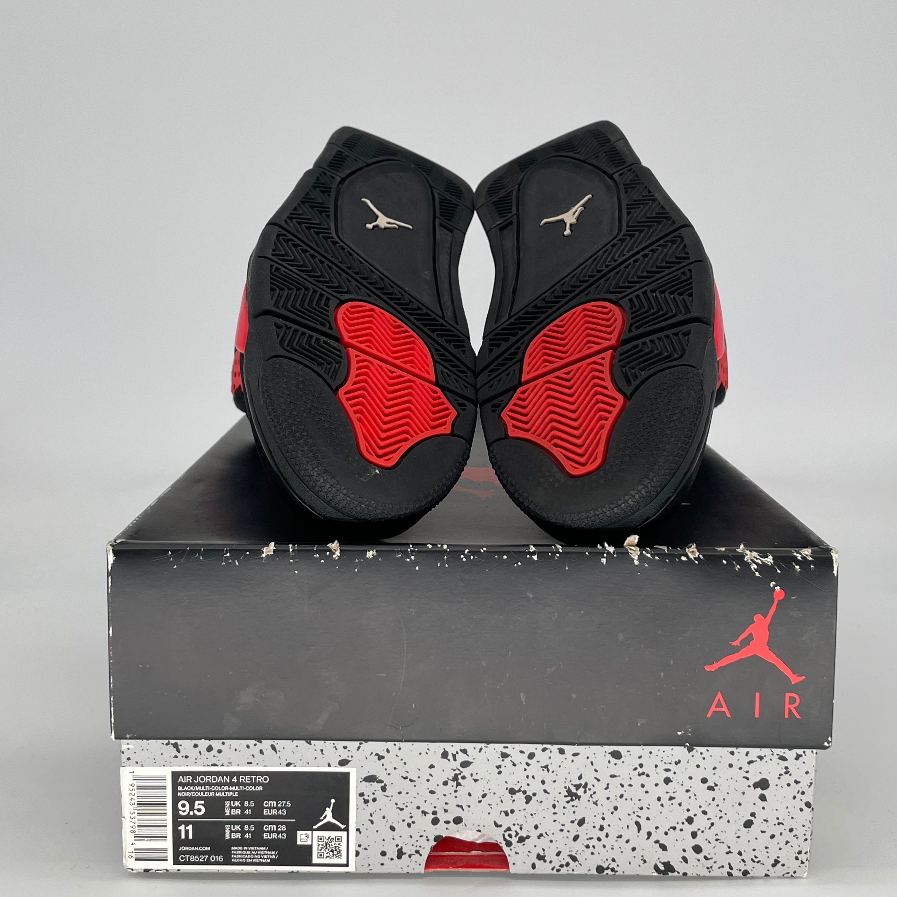 AIR JORDAN 4 RED THUNDER CT8527-016 SIZE 9.5/11W