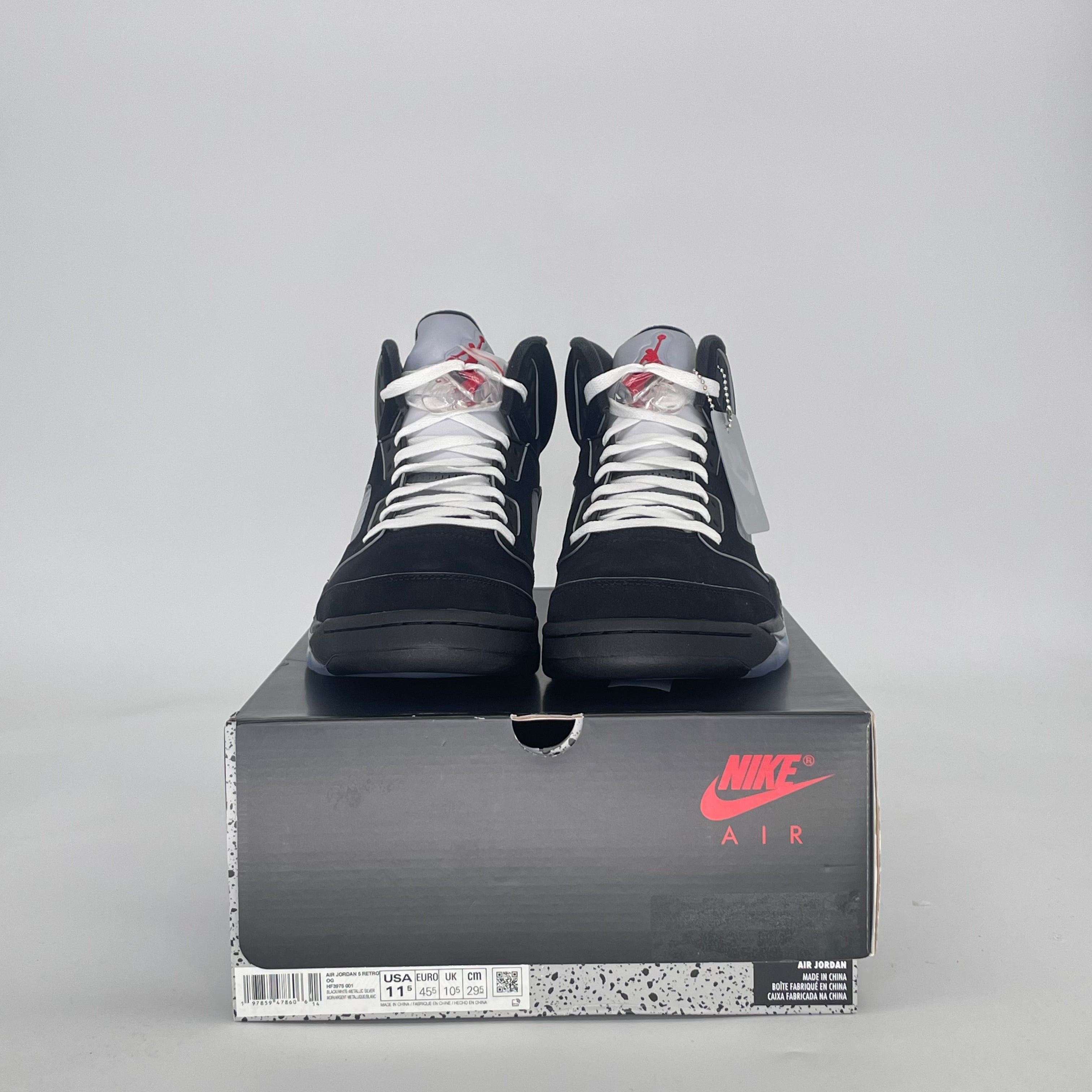 AIR JORDAN 5 BLACK METALLIC REIMAGINED HF3976-001 SIZE 11.5/13W