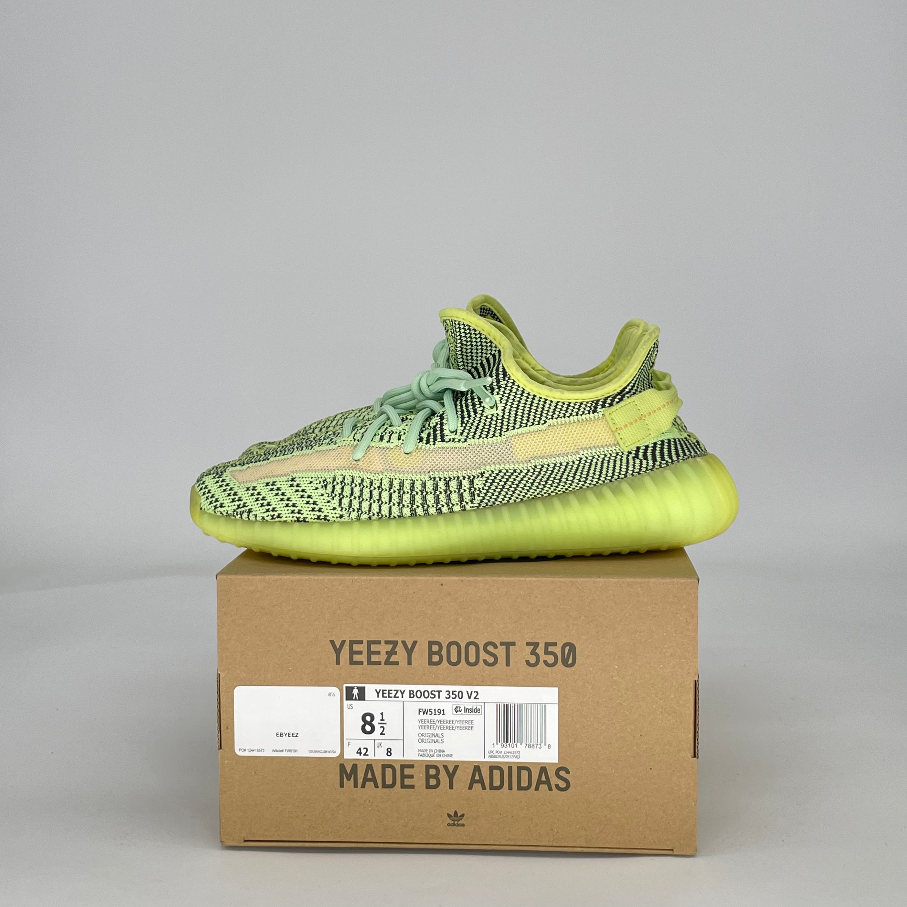 ADIDAS YEEZY BOOST 350 V2 YEEZREEL (NON-REFLECTIVE) FW5191 SIZE 8.5/10W