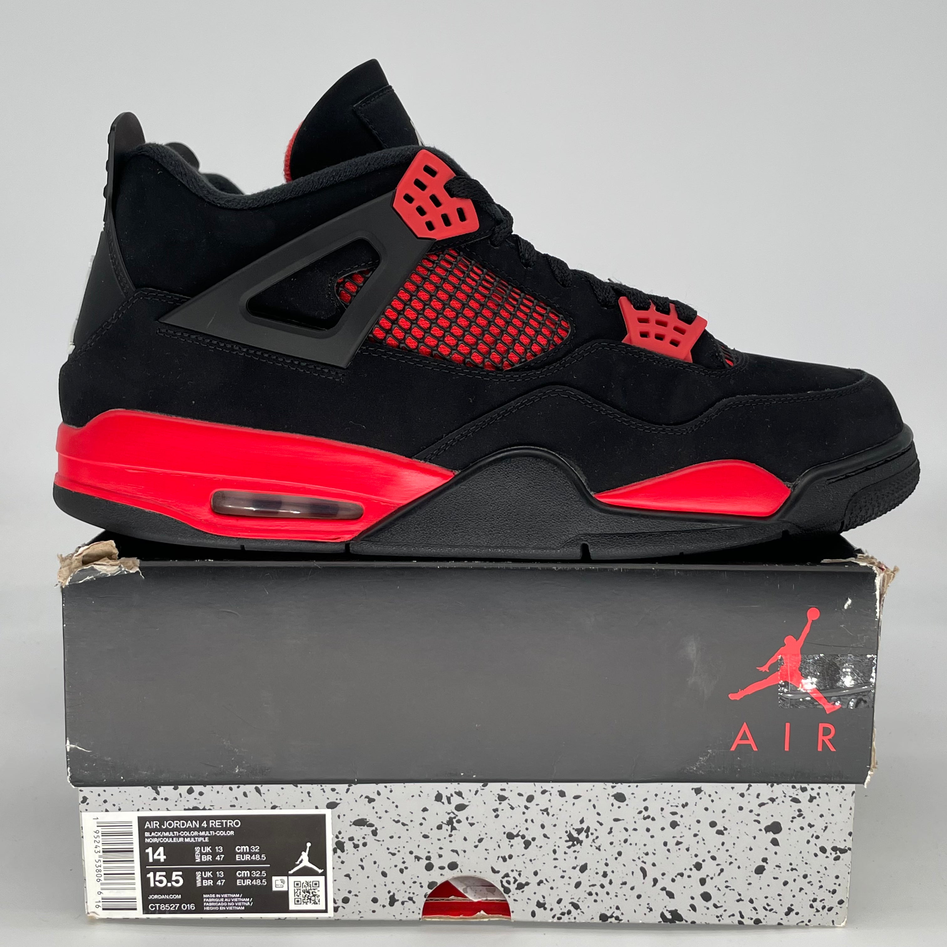 AIR JORDAN 4 RED THUNDER CT8527-016 SIZE 14/15.5W