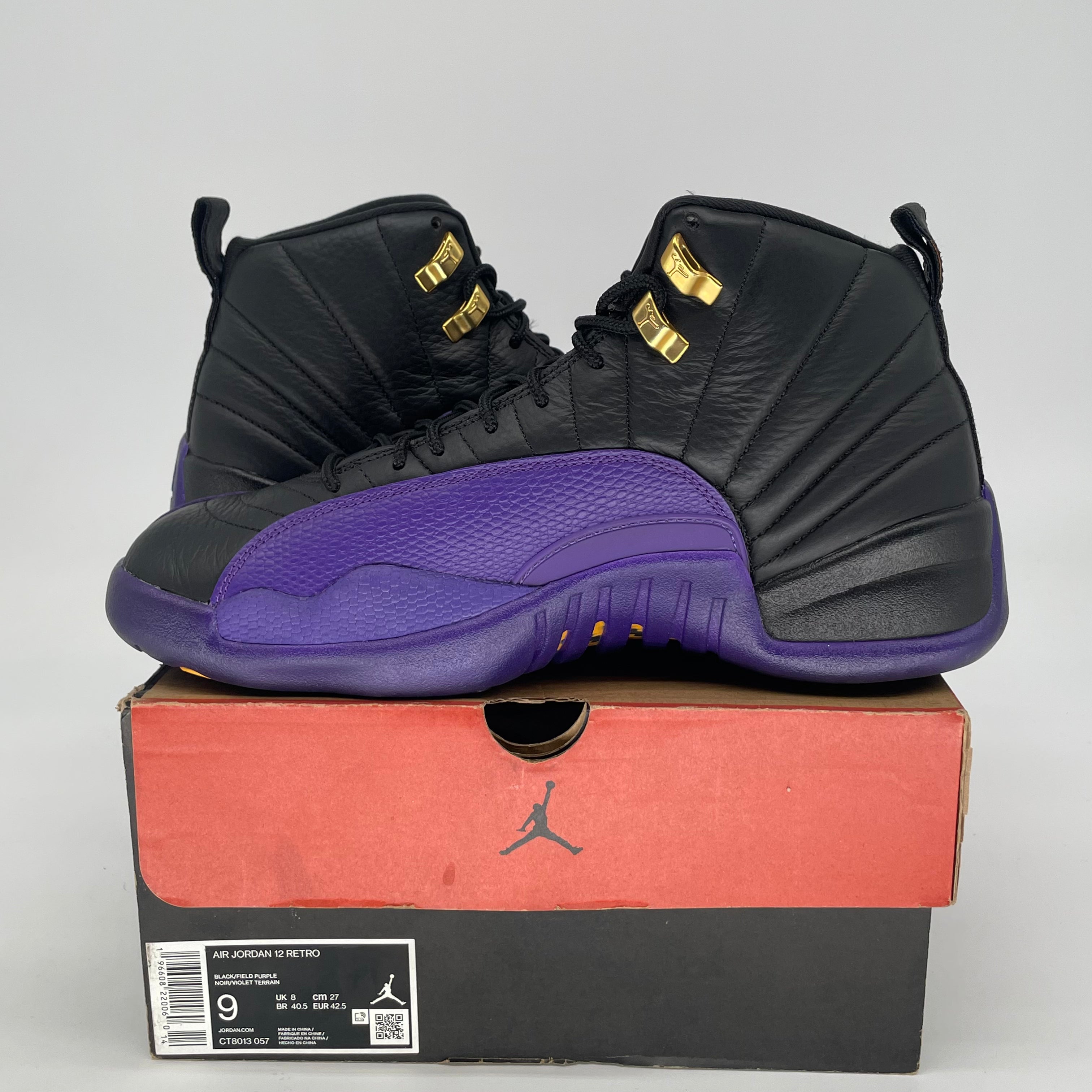 AIR JORDAN 12 FIELD PURPLE CT8013-057 SIZE 9/10.5W