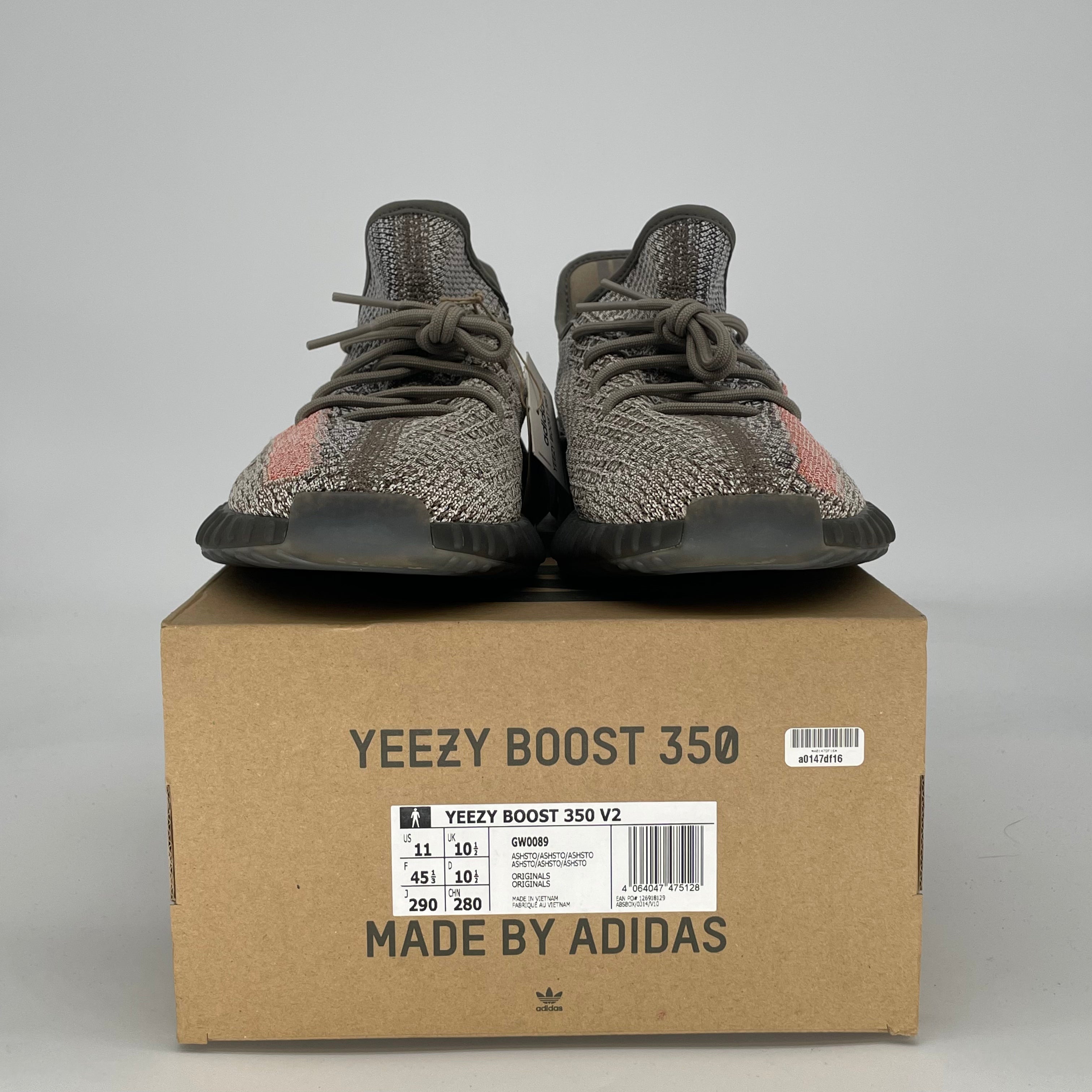 ADIDAS YEEZY 350 V2 ASH STONE GW0089 SIZE 11/12.5W