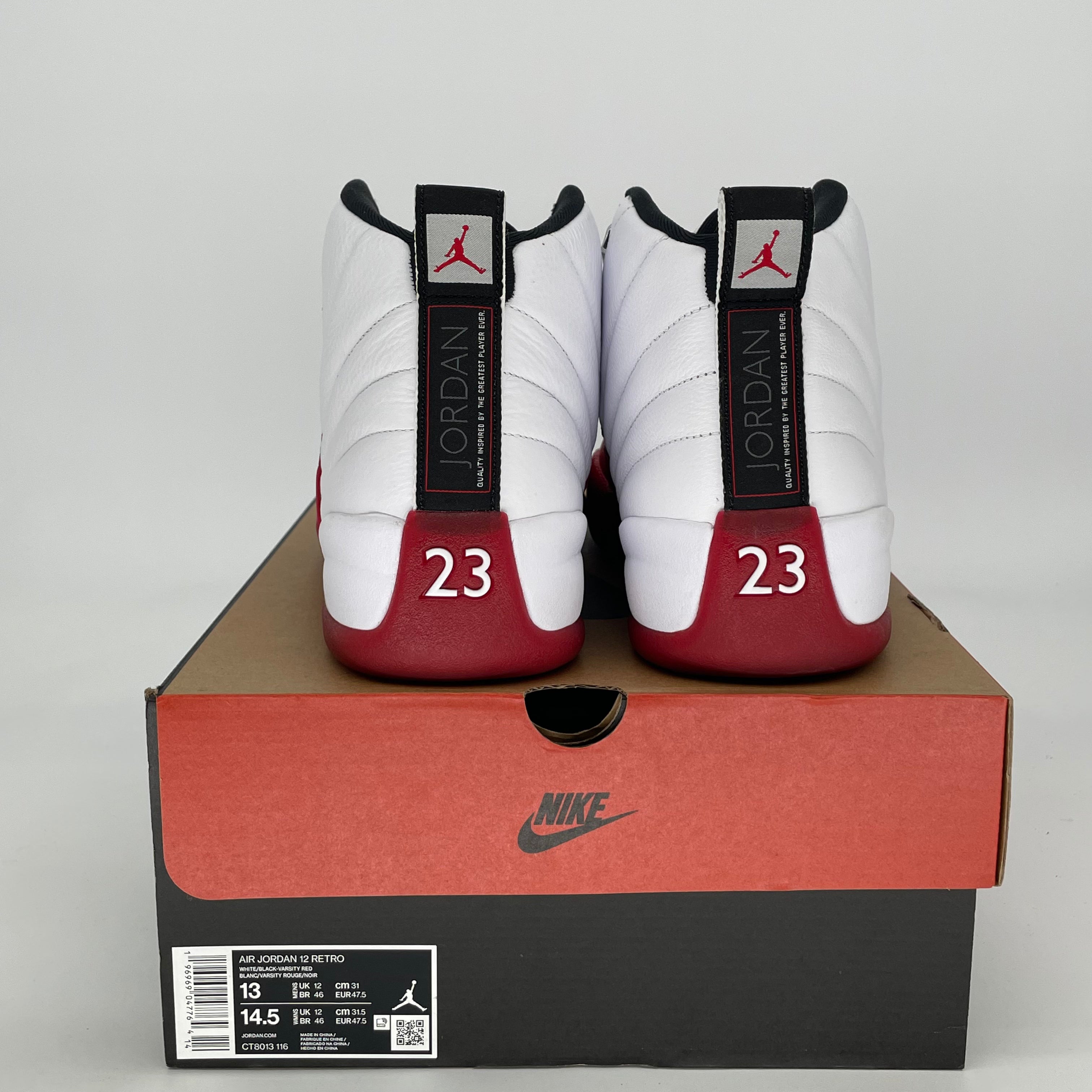 AIR JORDAN 12 CHERRY CT8013-116 SIZE 13/14.5W