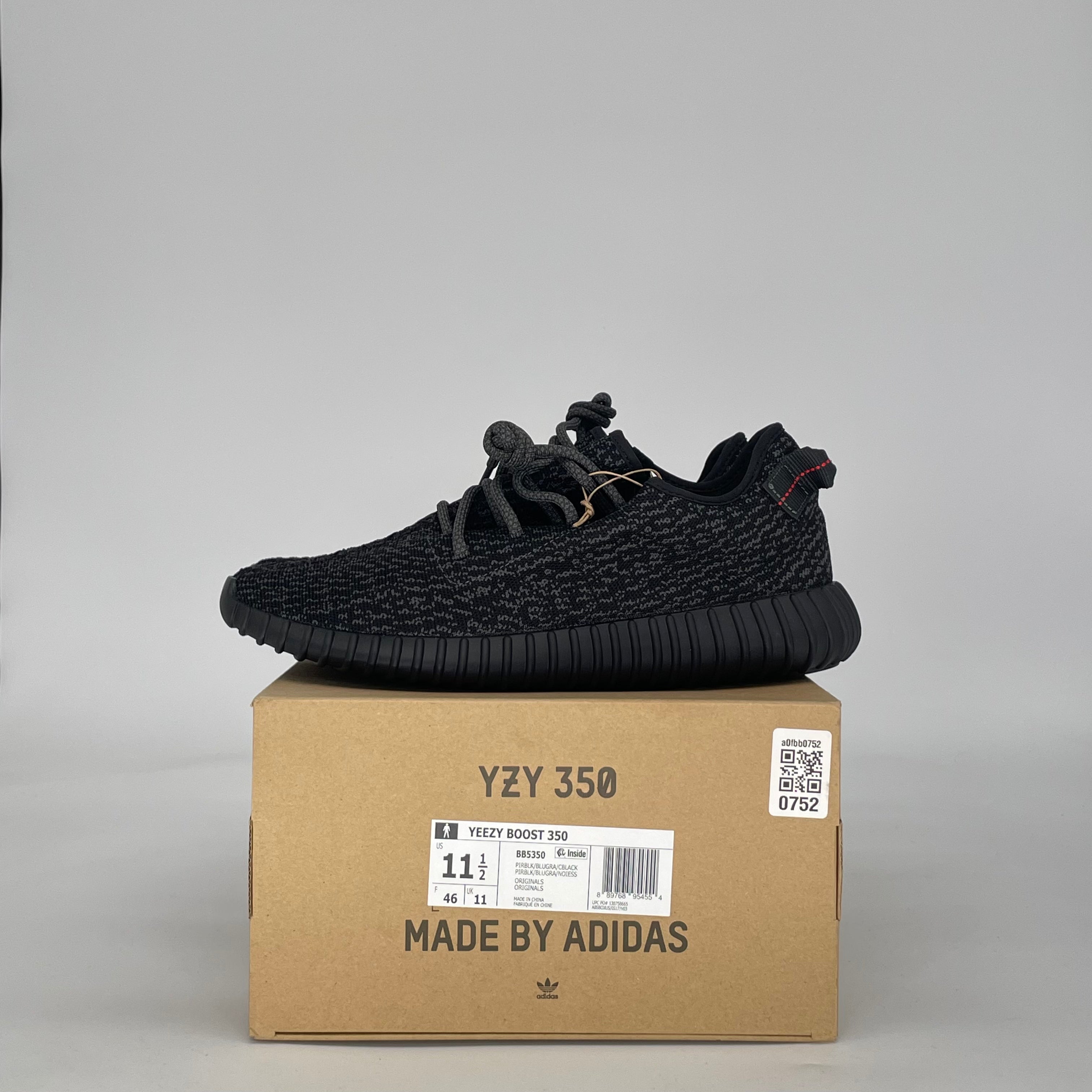 ADIDAS YEEZY BOOST 350 PIRATE BLACK BB5350 SIZE 11.5/13W