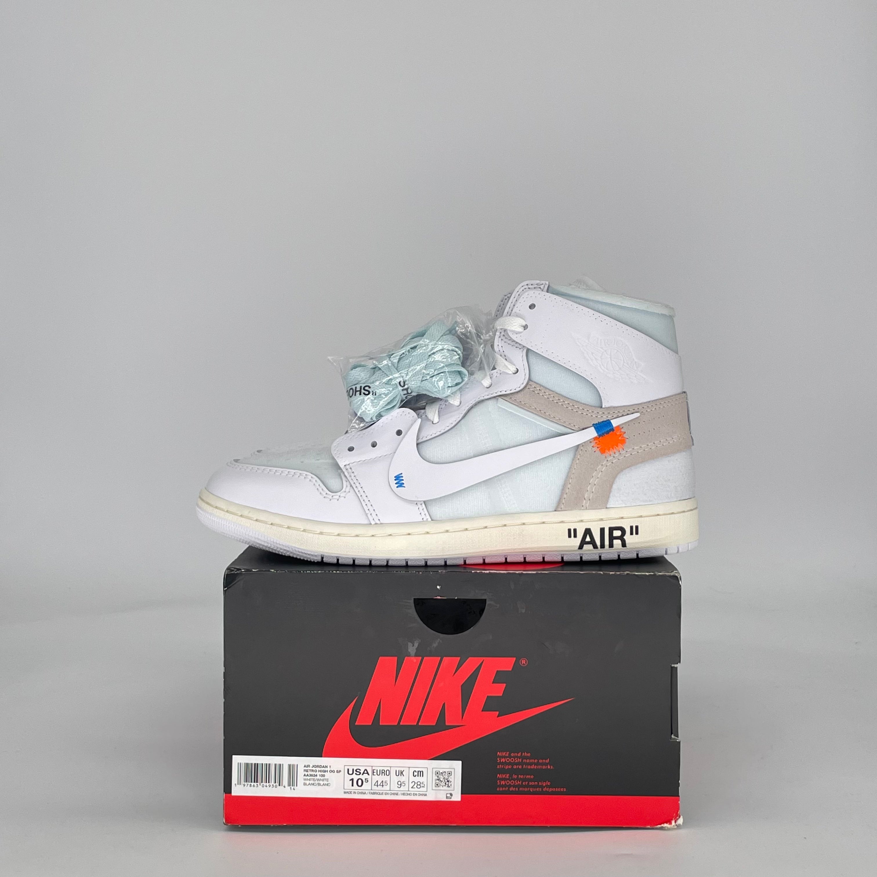 AIR JORDAN 1 HIGH VIRGIL ABLOH ARCHIVE ALASKA AA3834-100 SIZE 10.5/12W