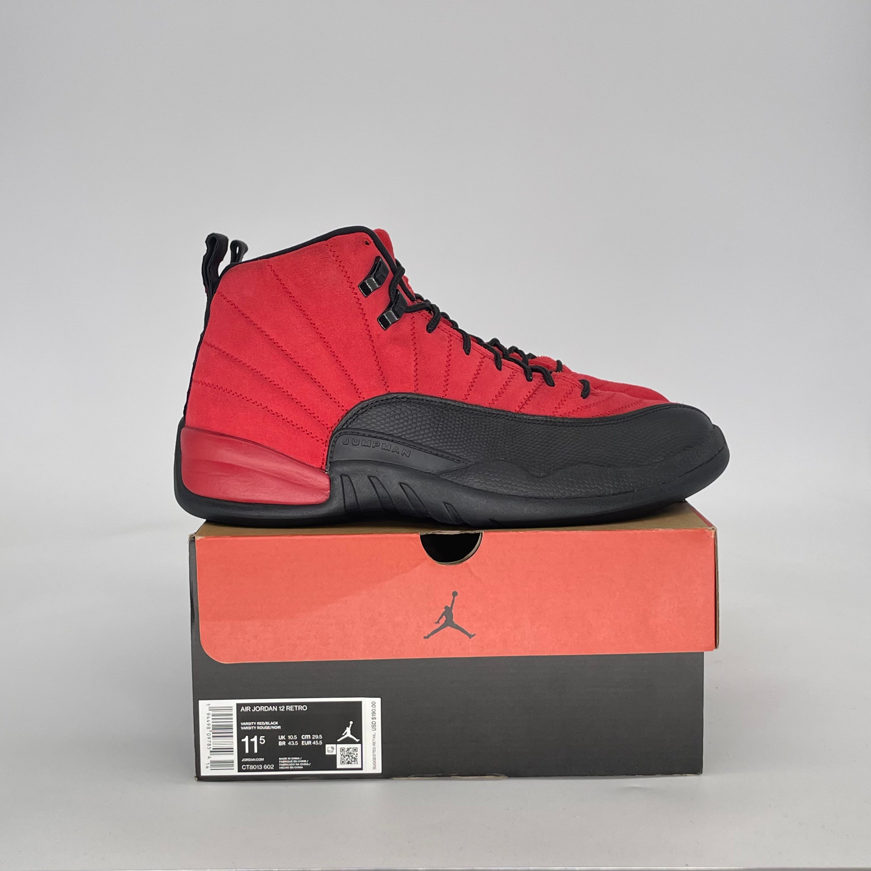 AIR JORDAN 12 REVERSE FLU GAME CT8013-602 SIZE 11.5/13W