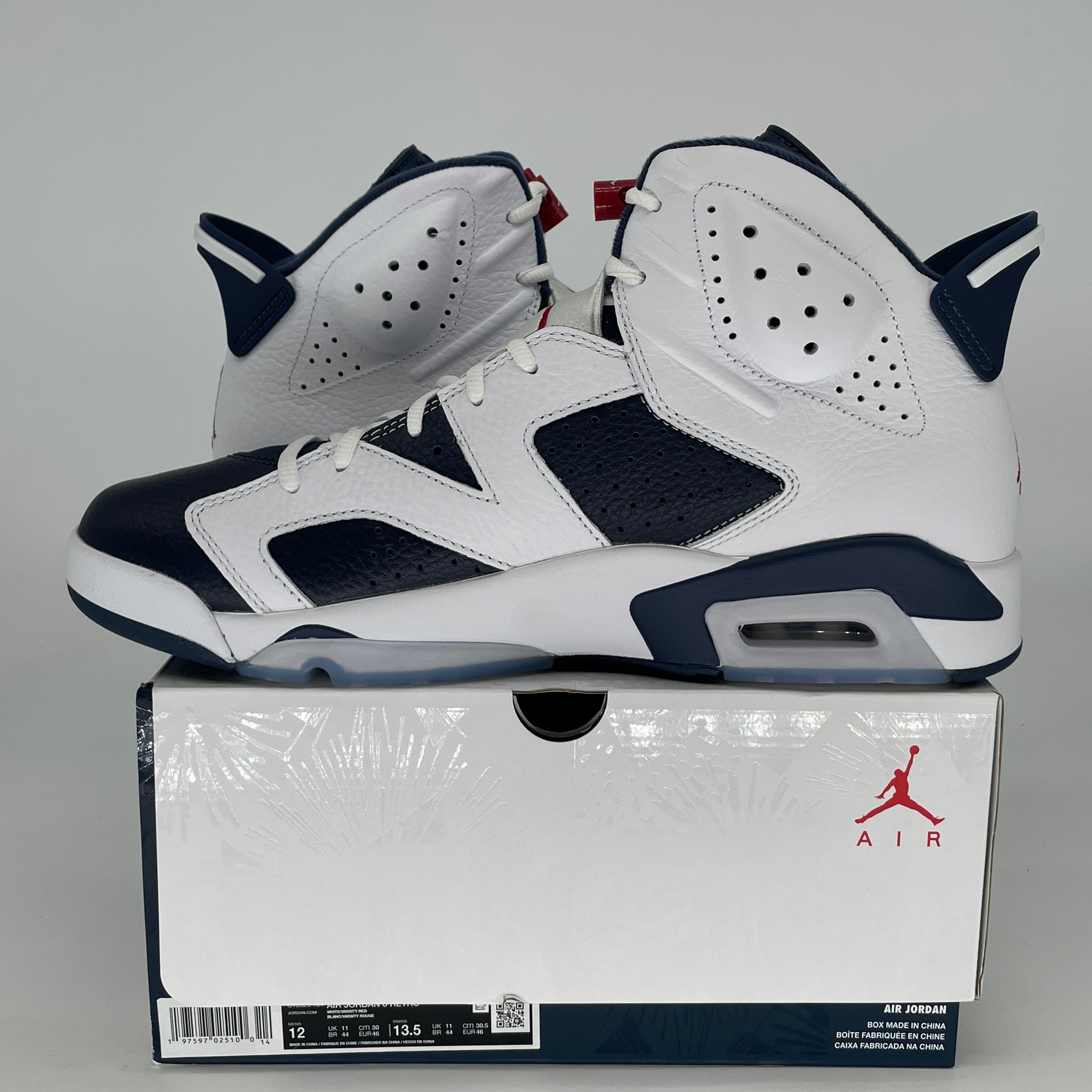 AIR JORDAN 6 OLYMPIC CT8529-164 SIZE 12/13.5W