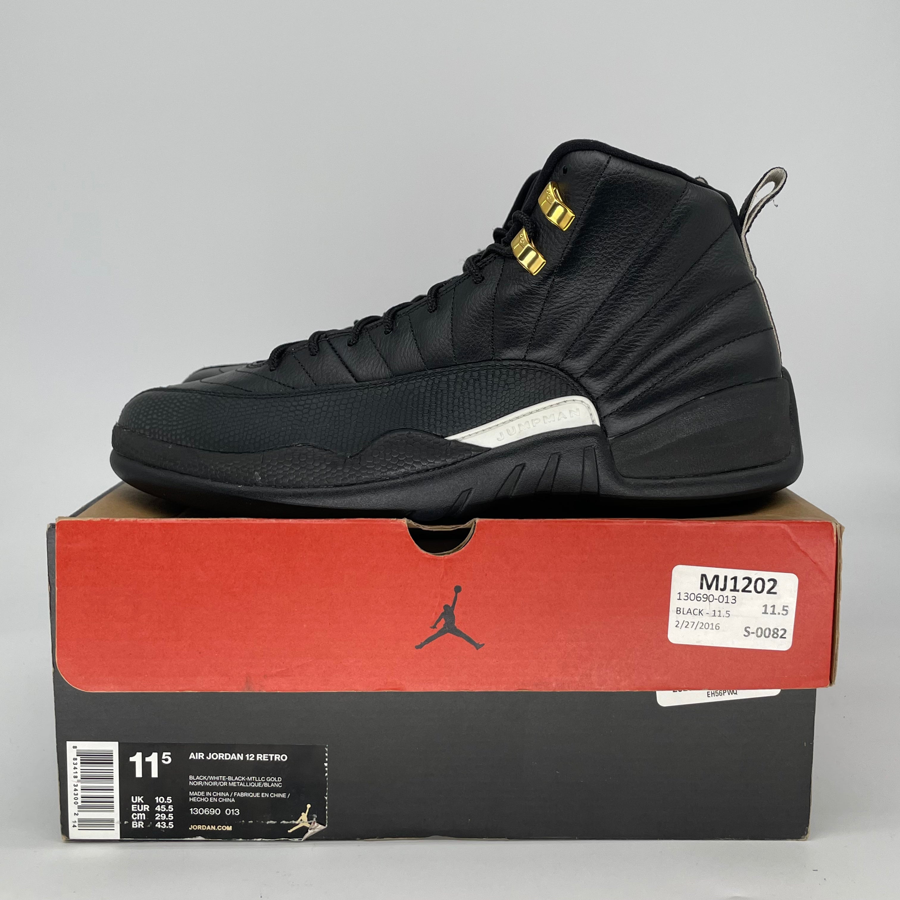 AIR JORDAN 12 THE MASTER 130690-013 SIZE 11.5/13W
