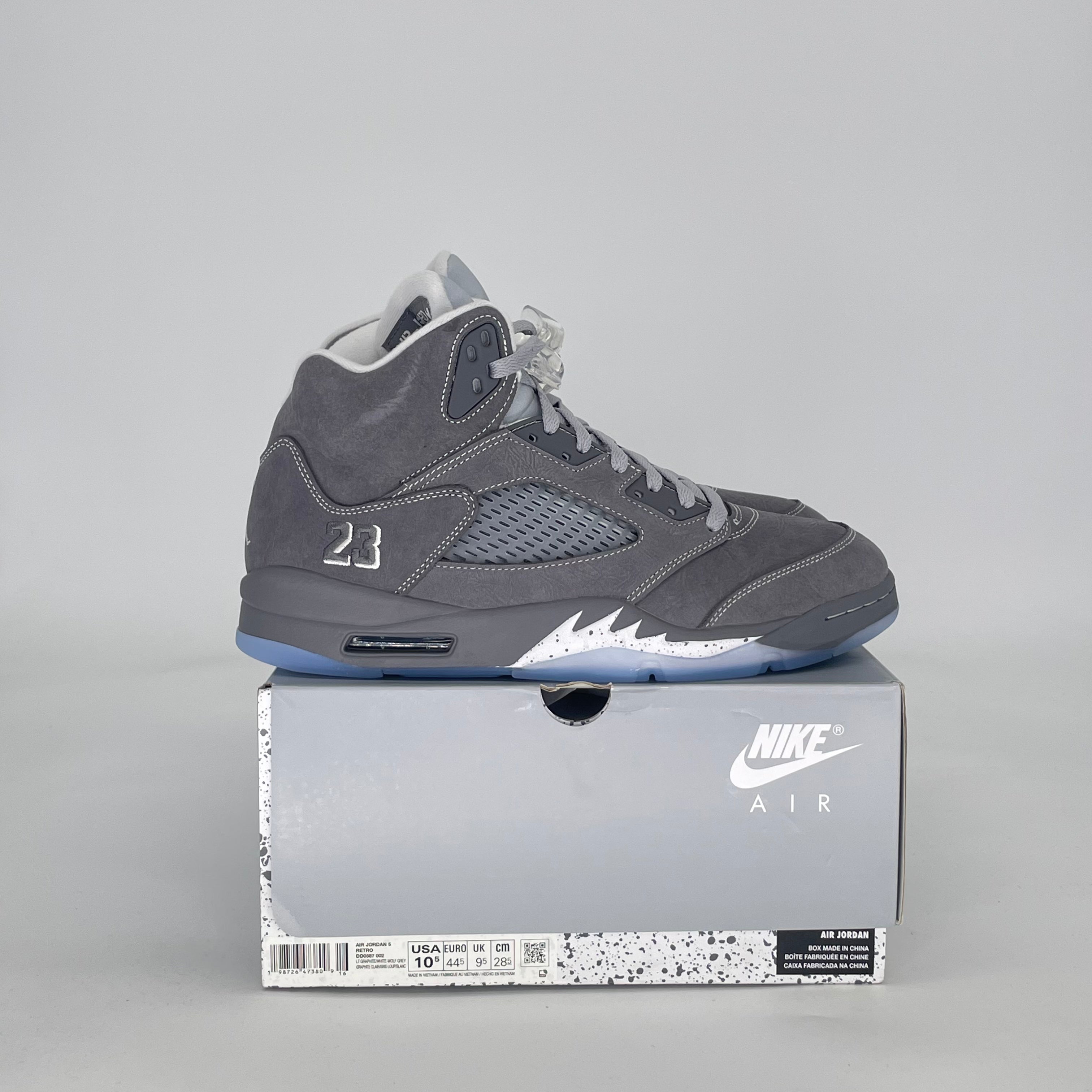 AIR JORDAN 5 WOLF GREY DD0587-002 SIZE 10.5/12W