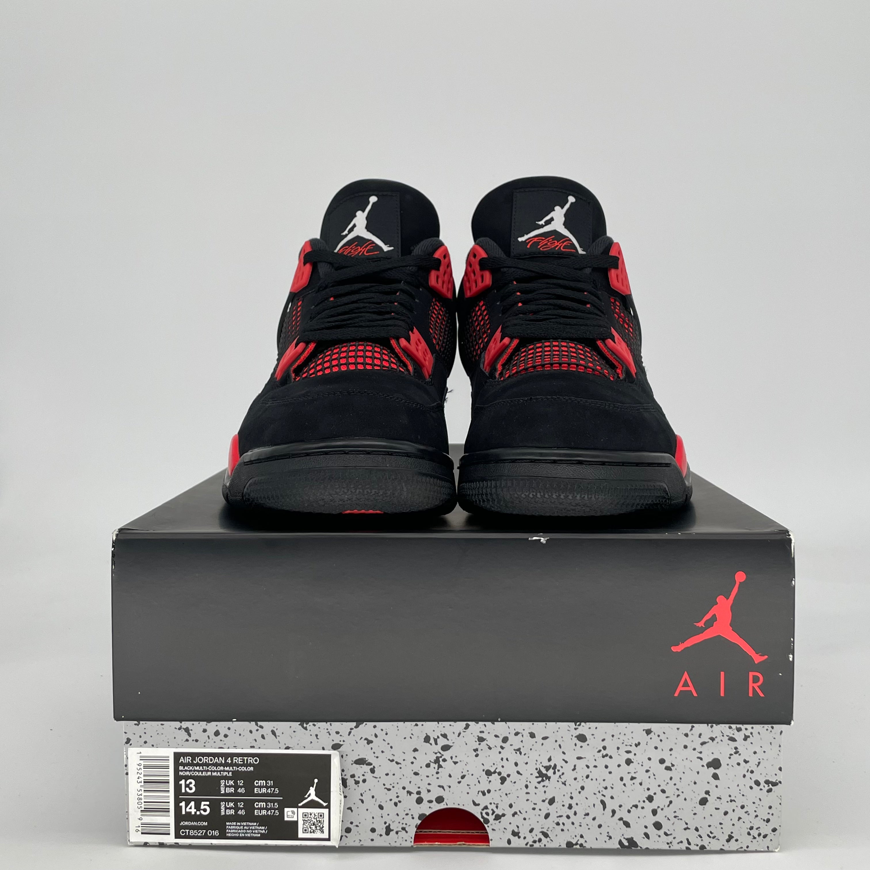AIR JORDAN 4 RED THUNDER CT8527-016 SIZE 13/14.5W