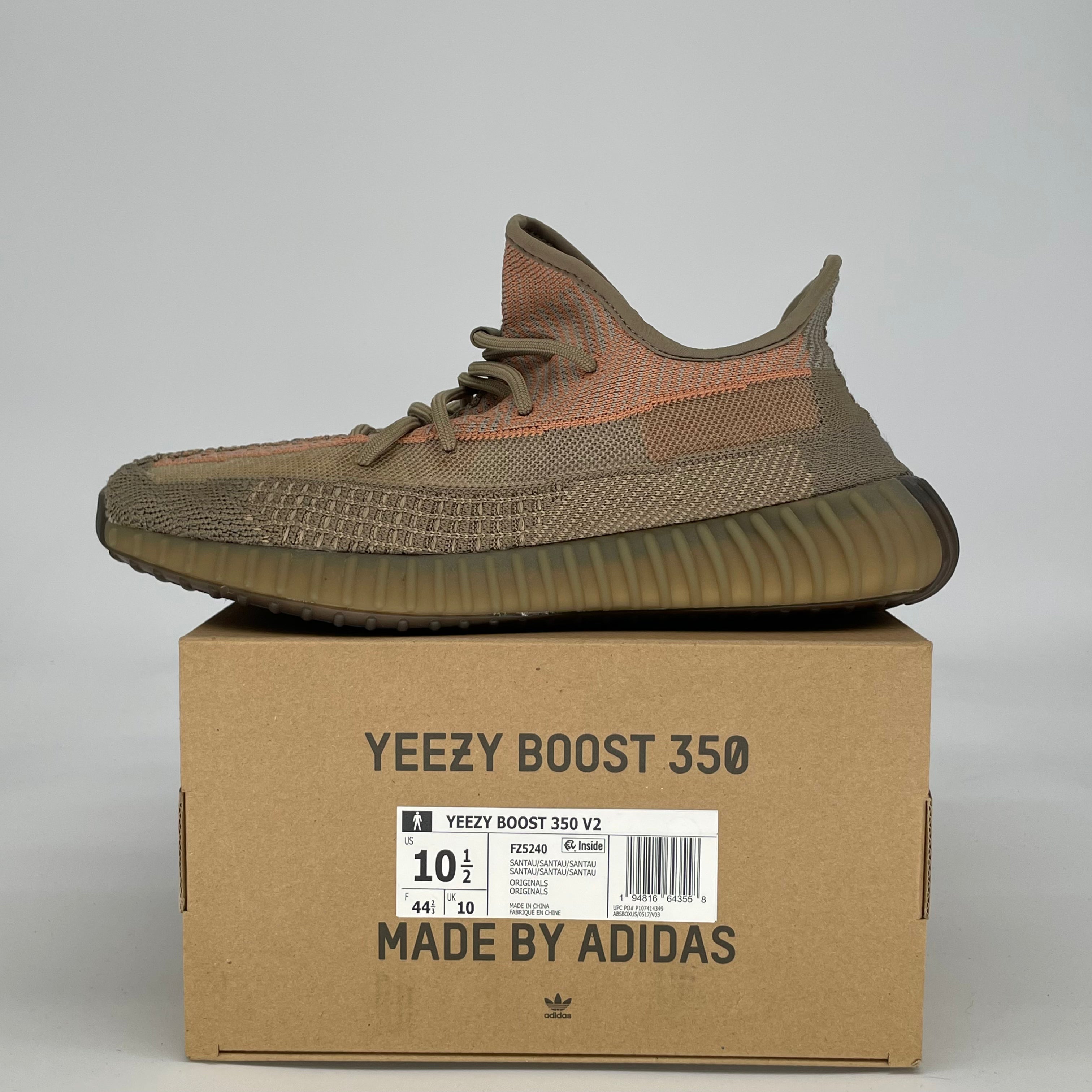 ADIDAS YEEZY 350 V2 SAND TAUPE FZ5240 SIZE 10.5/12W