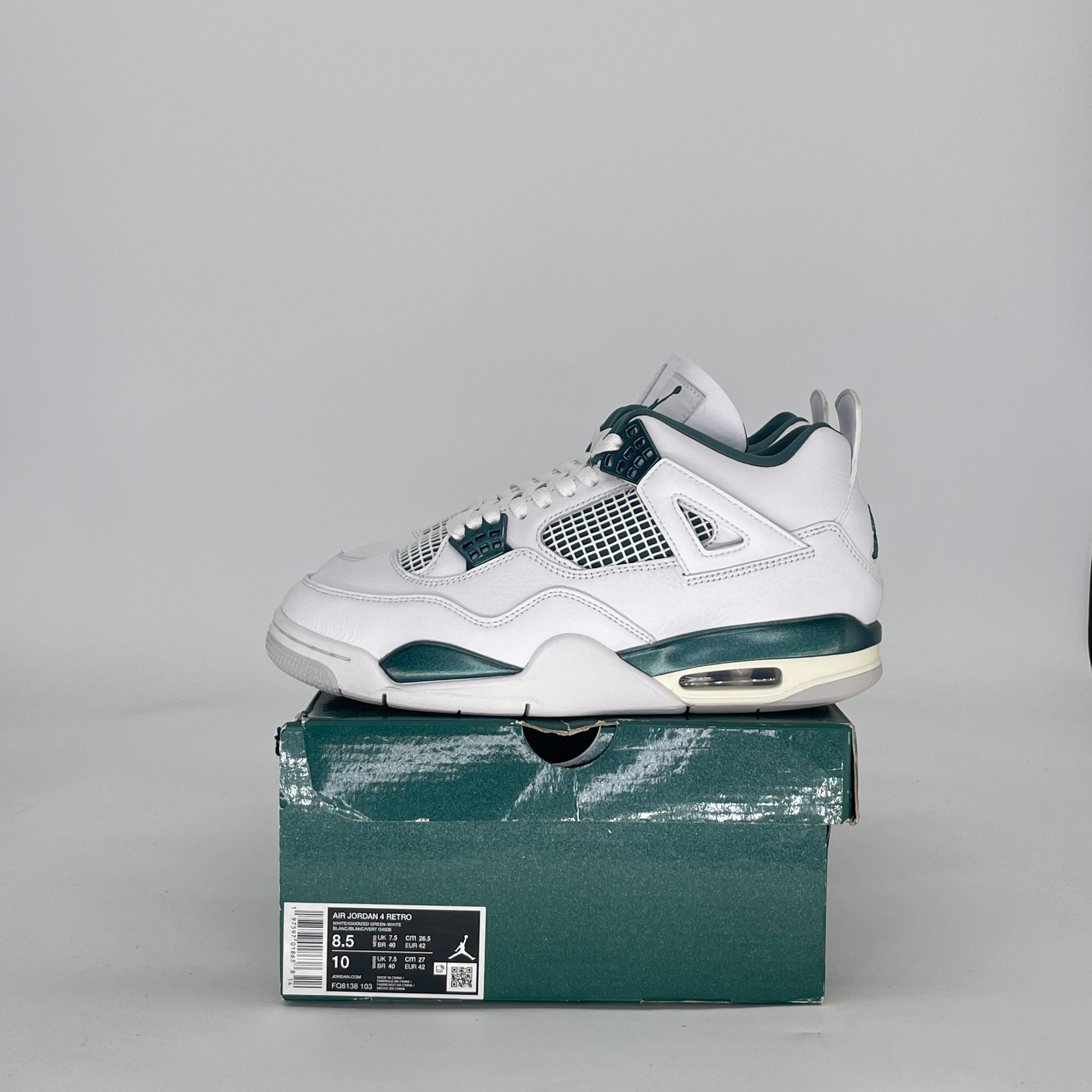 AIR JORDAN 4 OXIDIZED GREEN FQ8138-103 SIZE 8.5/10W