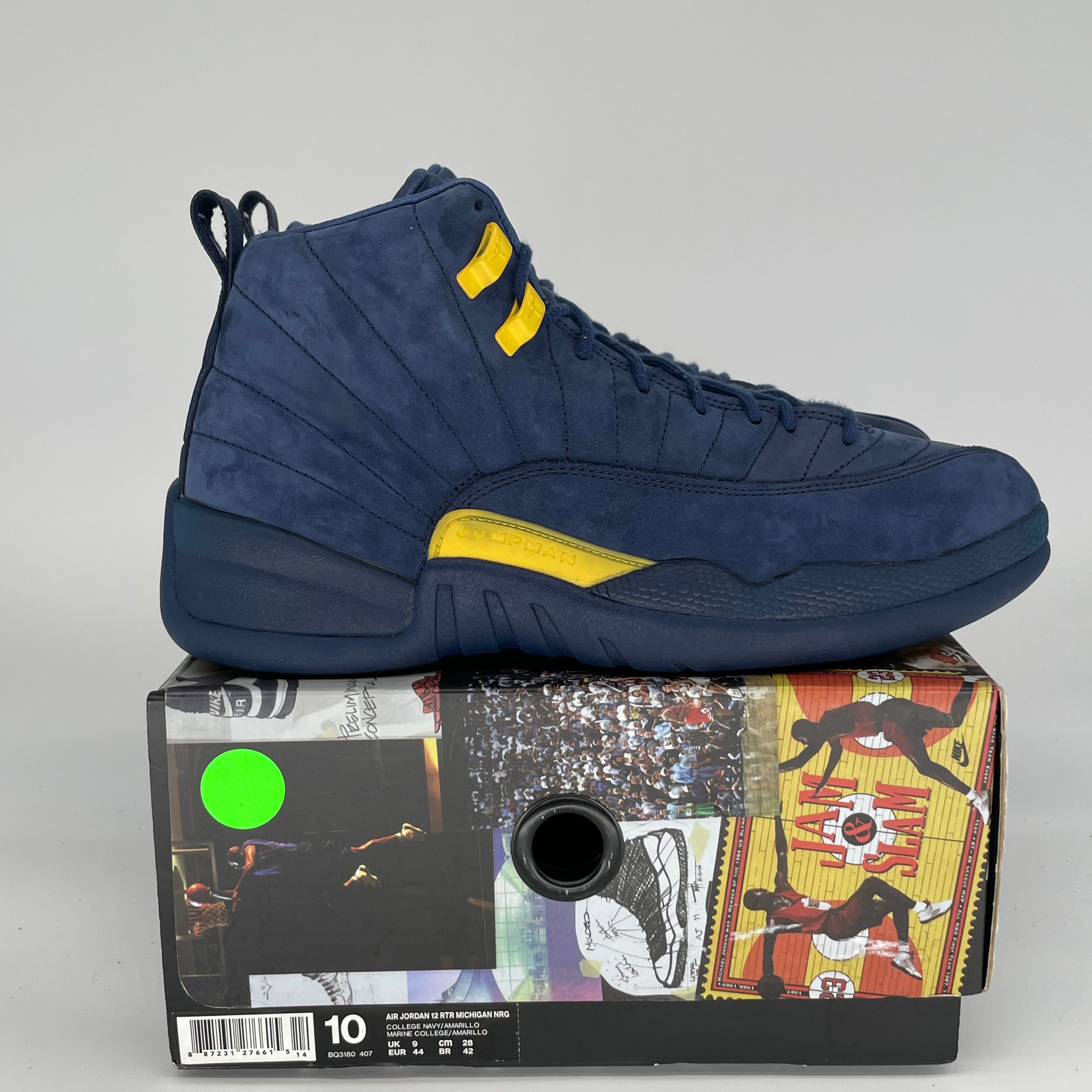 AIR JORDAN 12 MICHIGAN BQ3180-407 SIZE 10/11.5W