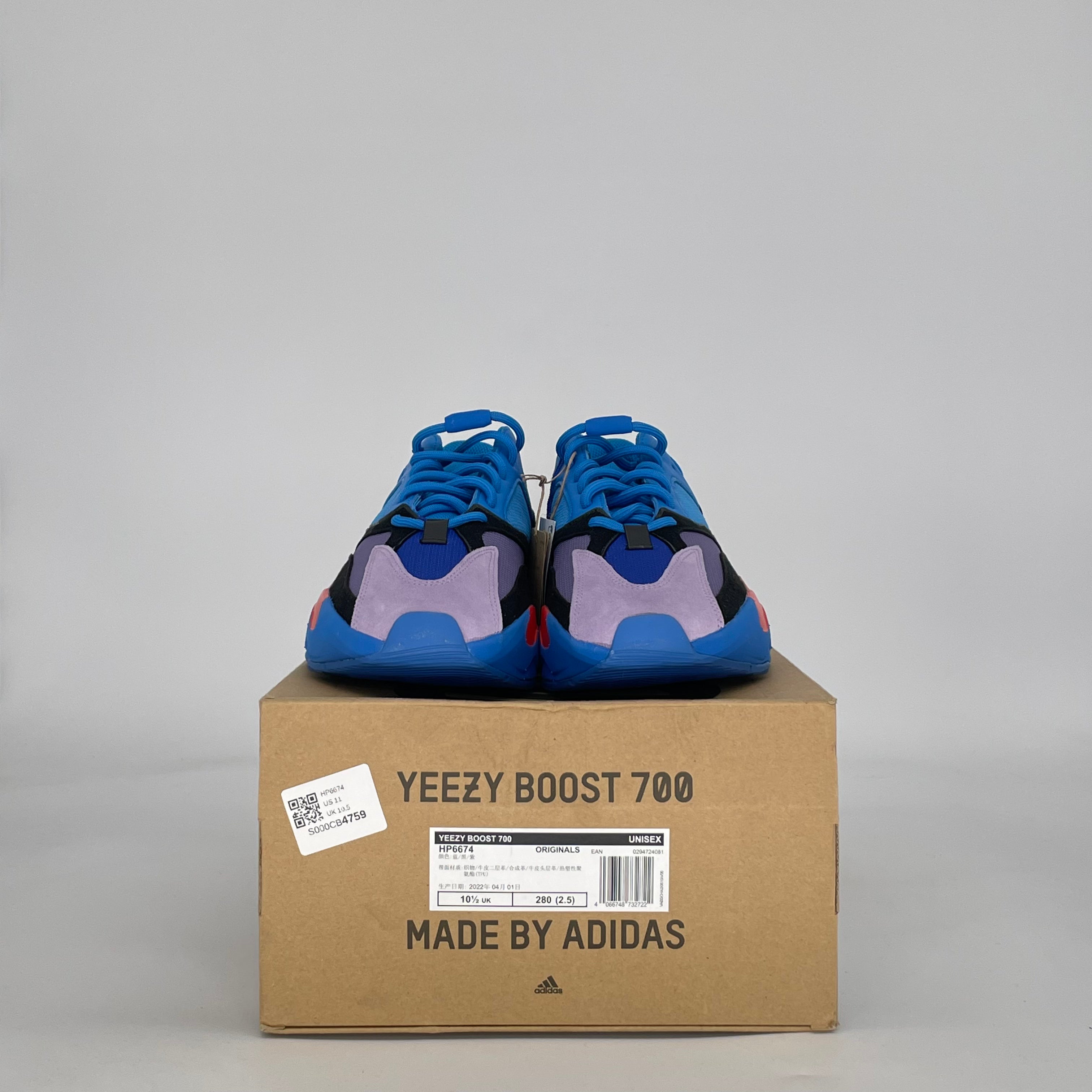 ADIDAS YEEZY BOOST 700 HI-RES BLUE HP6674 SIZE 11/12.5W