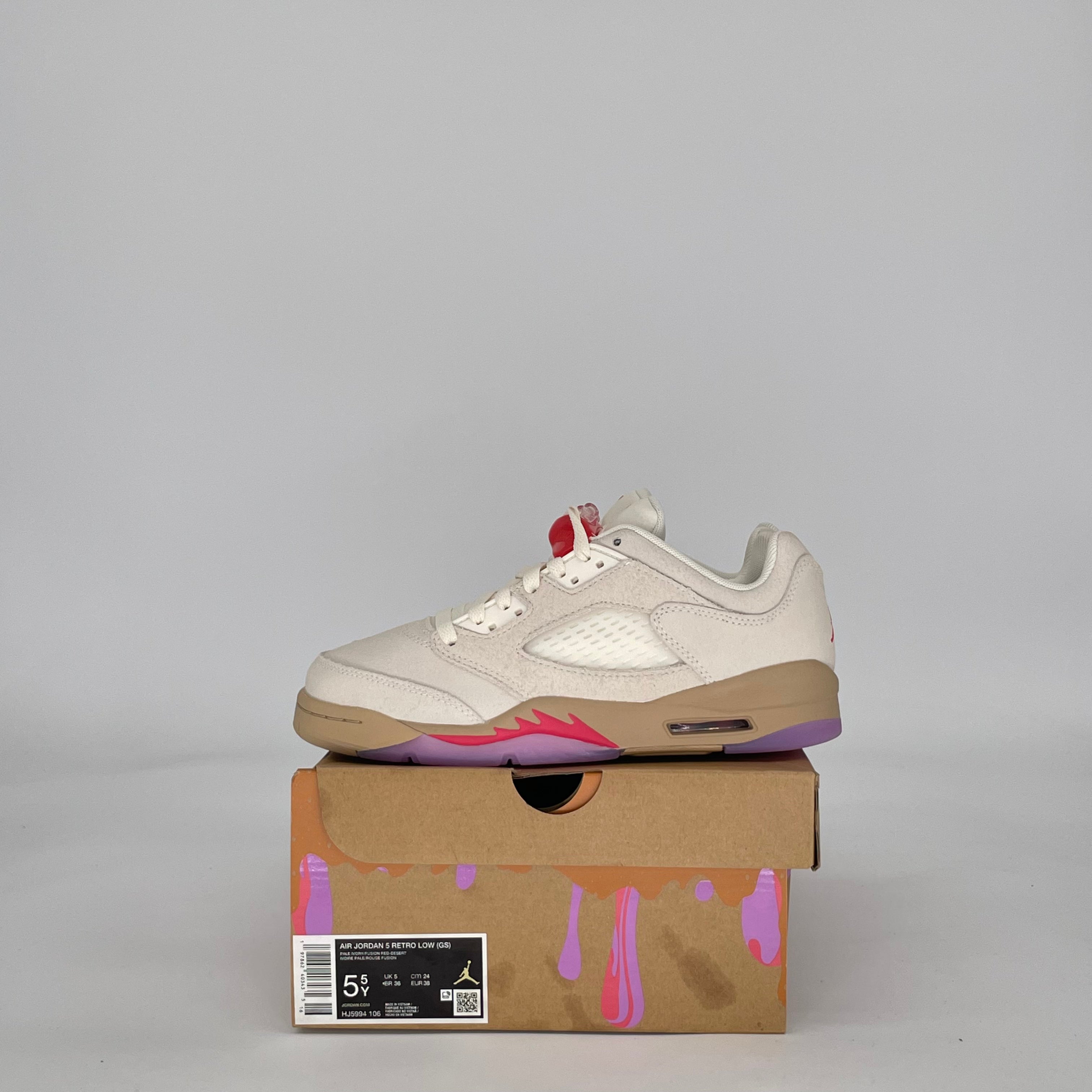 AIR JORDAN 5 LOW PEANUT BUTTER & JELLY HJ5994-106 SIZE 5.5/7W GS