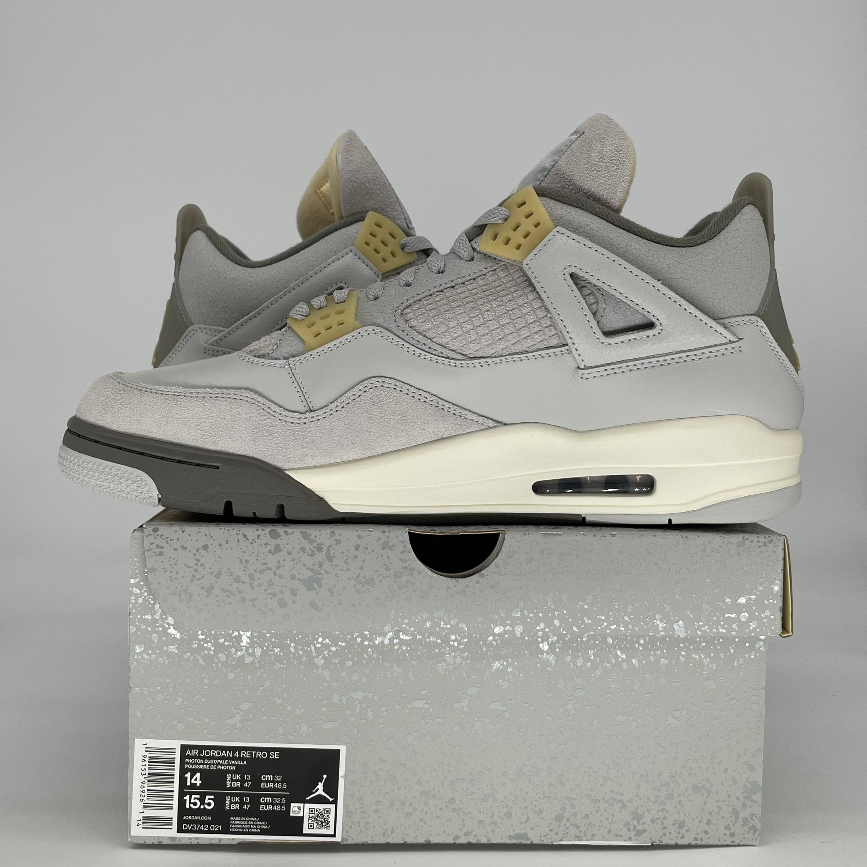 AIR JORDAN 4 CRAFT PHOTON DUST DV3742-021 SIZE 14/15.5W