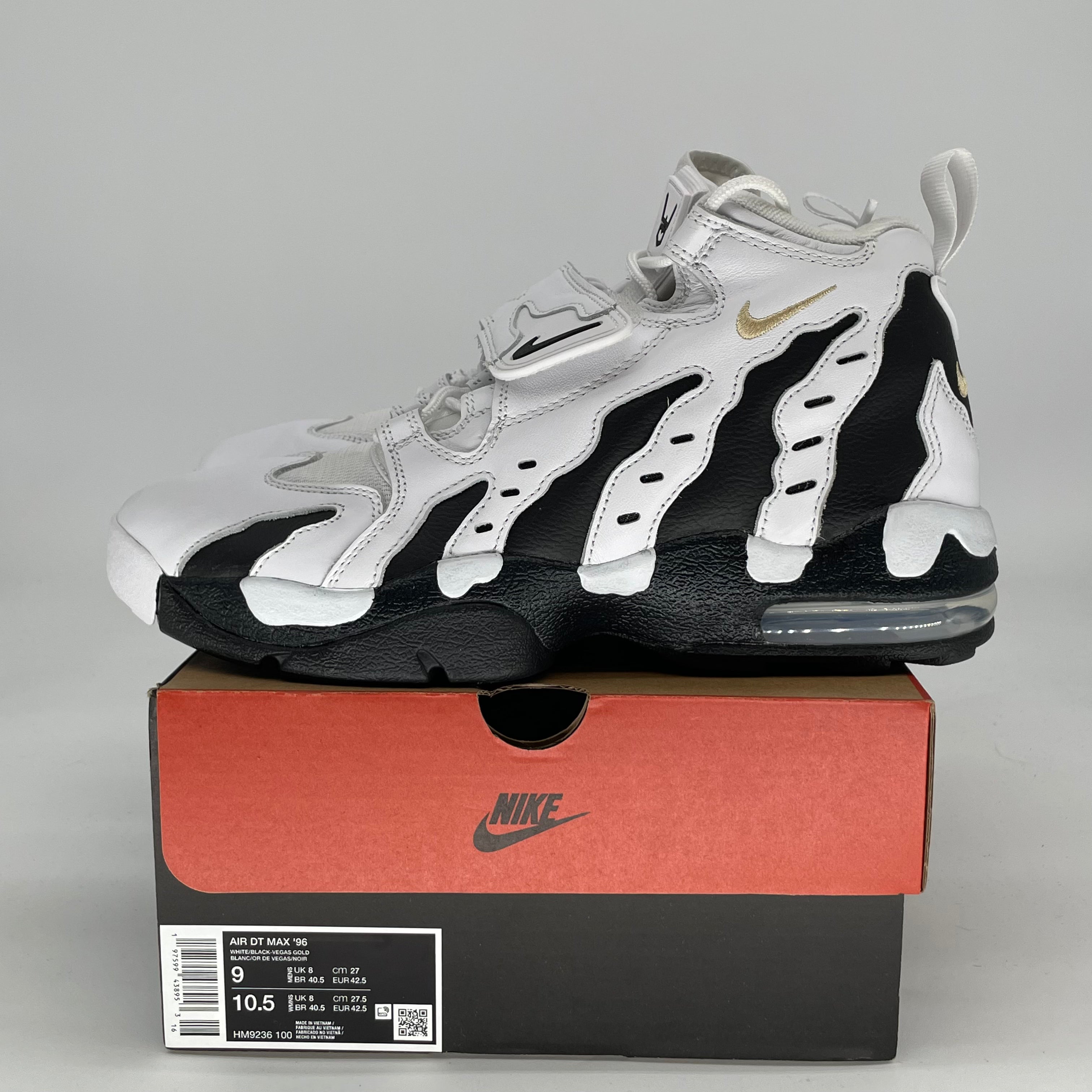 NIKE AIR DT MAX 96 COLORADO AWAY WHITE BLACK HM9236-100 SIZE 9/10.5W