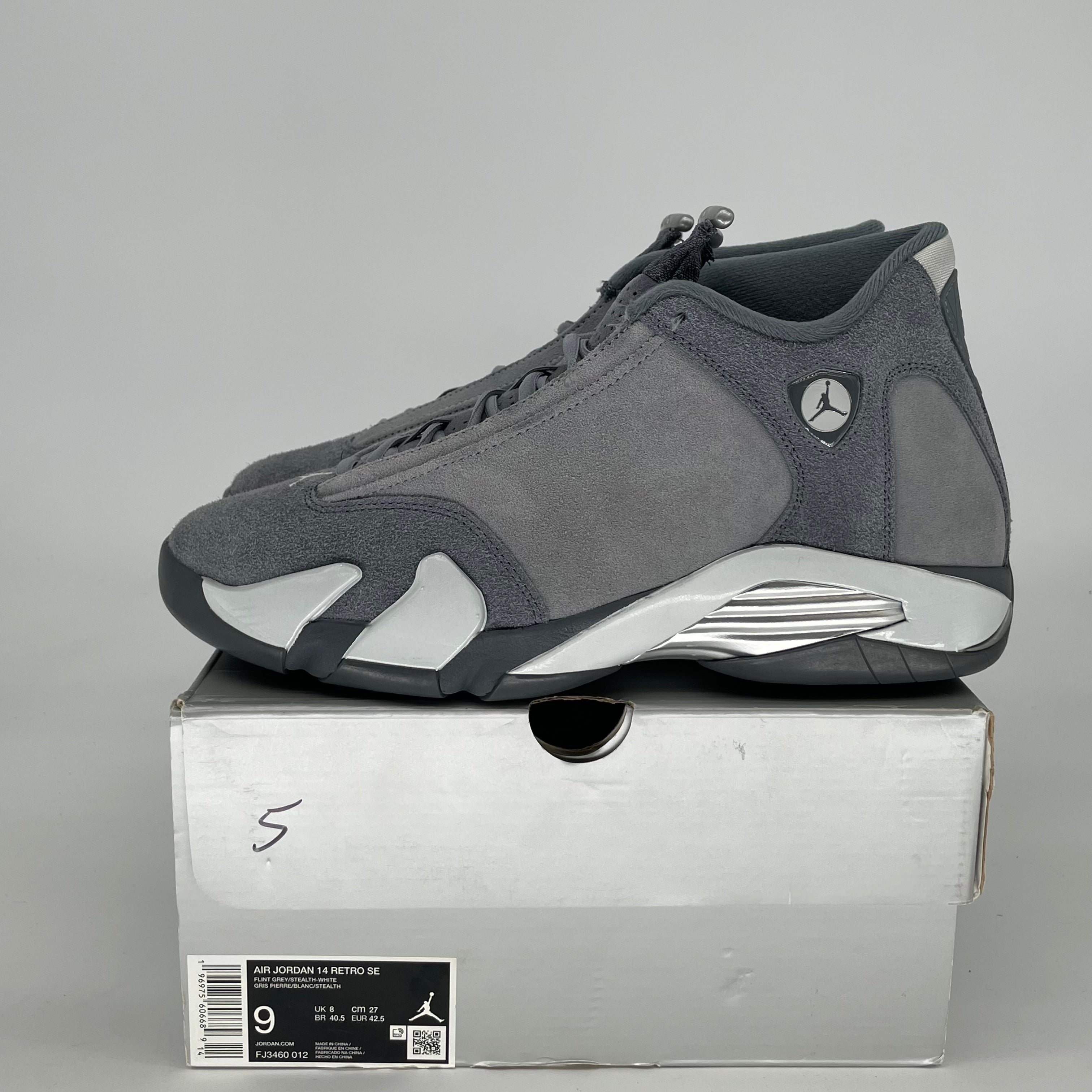 AIR JORDAN 14 FLINT GREY FJ3460-012 SIZE 9/10.5W