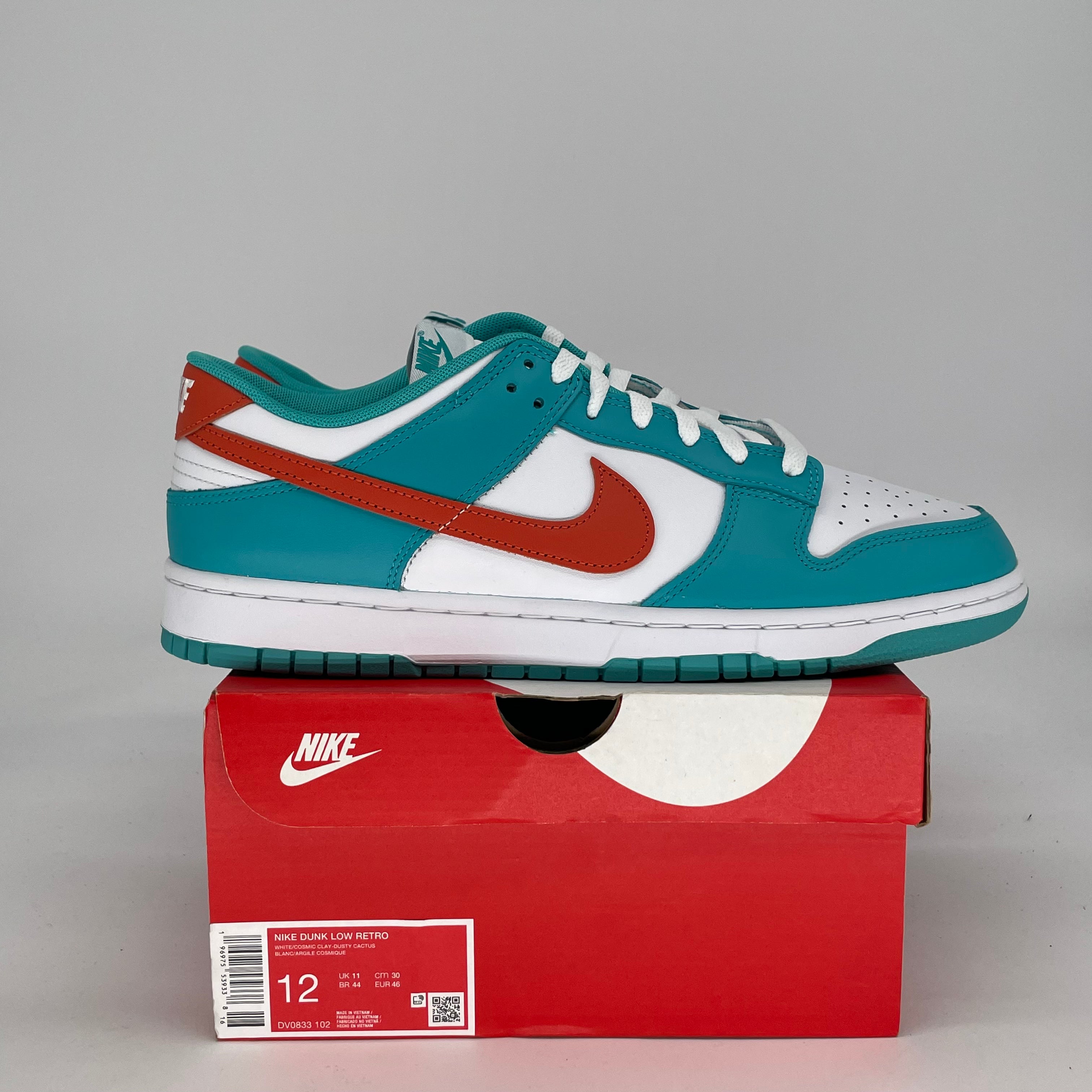 NIKE DUNK LOW MIAMI DOLPHINS DV0833-102 SIZE 12/13.5W