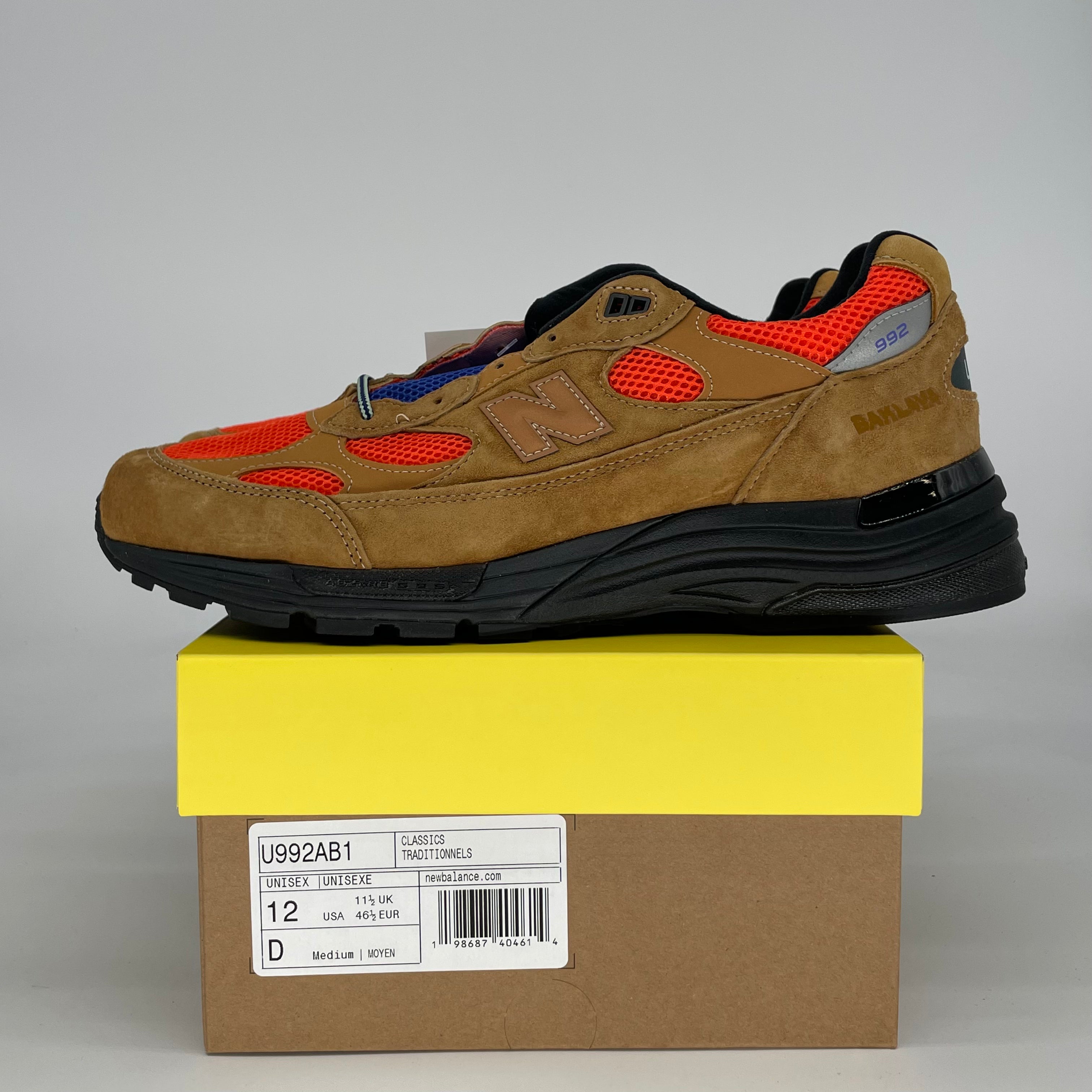 NEW BALANCE 992 MIUSA ACTION BRONSON TIGER EYE U992AB1 SIZE 12/13.5W