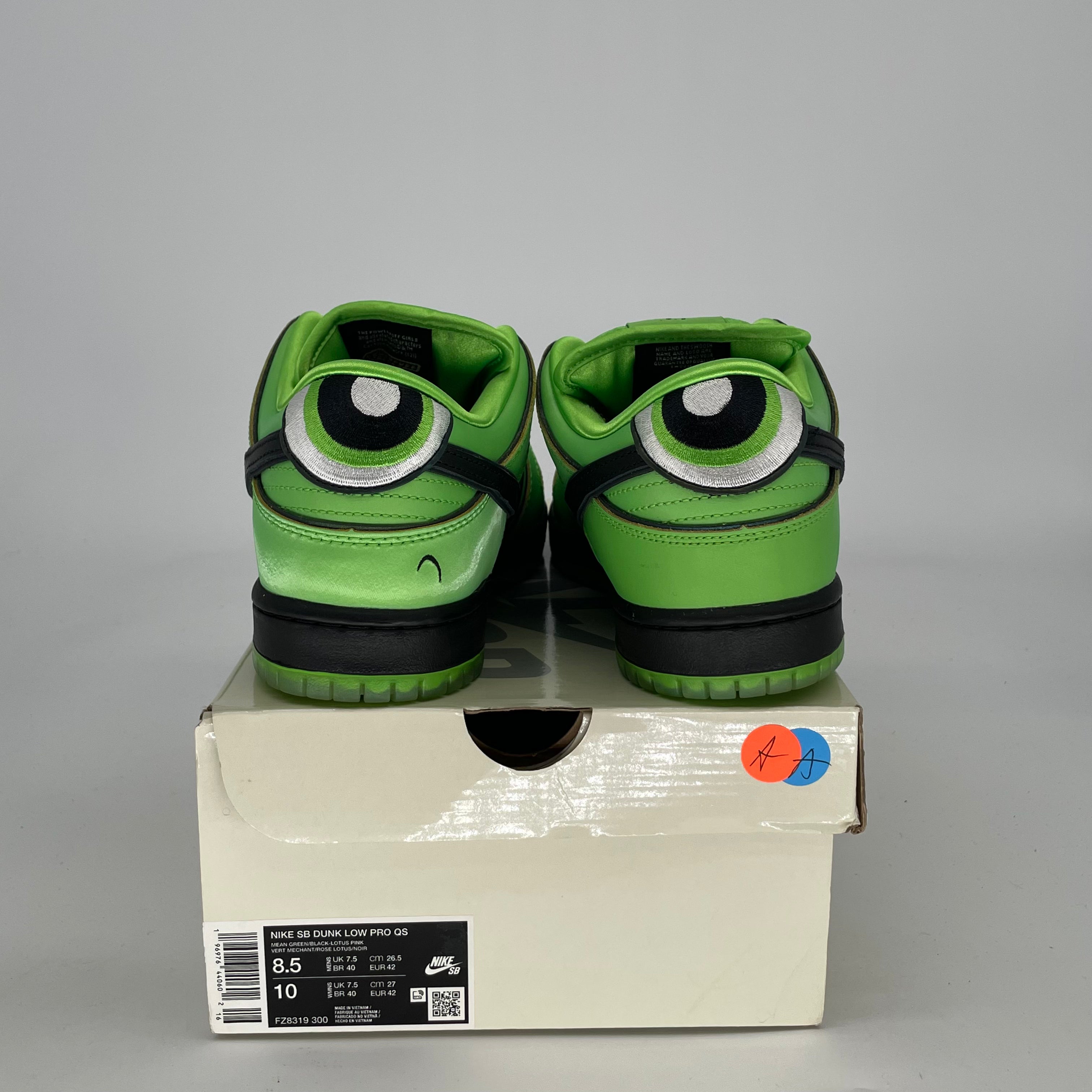 NIKE SB DUNK LOW POWERPUFF GIRLS BUTTERCUP FZ8319-300 SIZE 8.5/10W