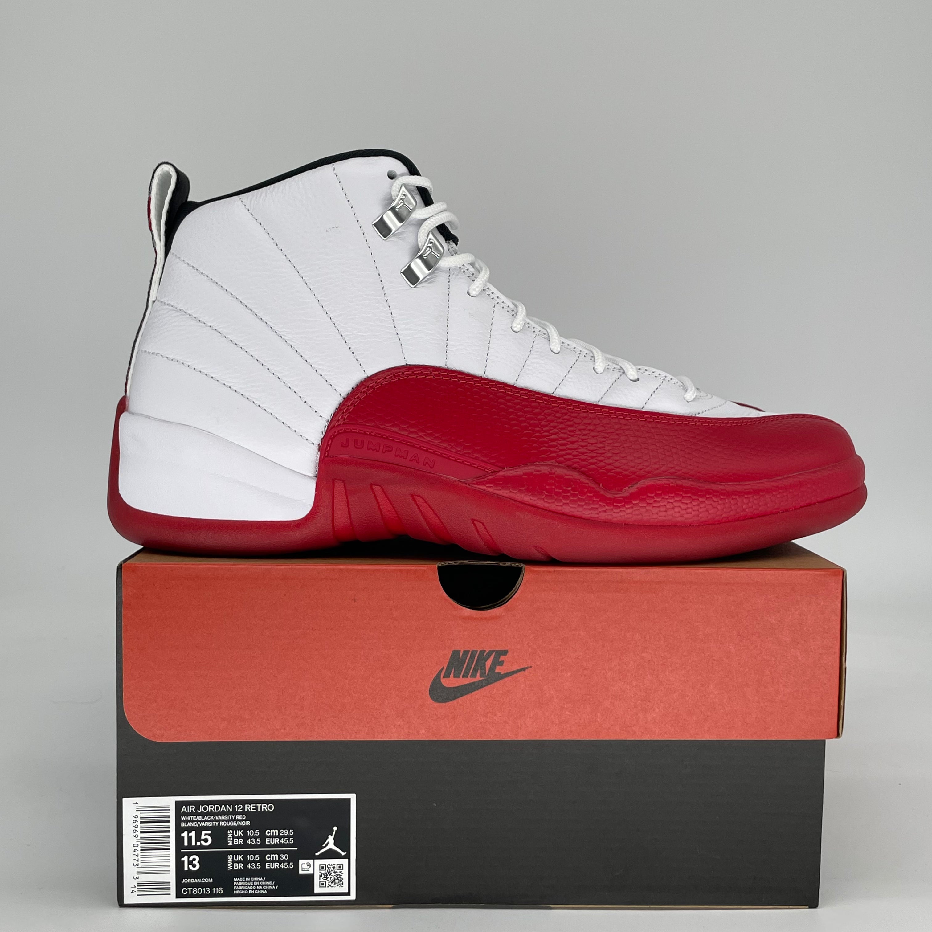 AIR JORDAN 12 CHERRY CT8013-116 SIZE 11.5/13W