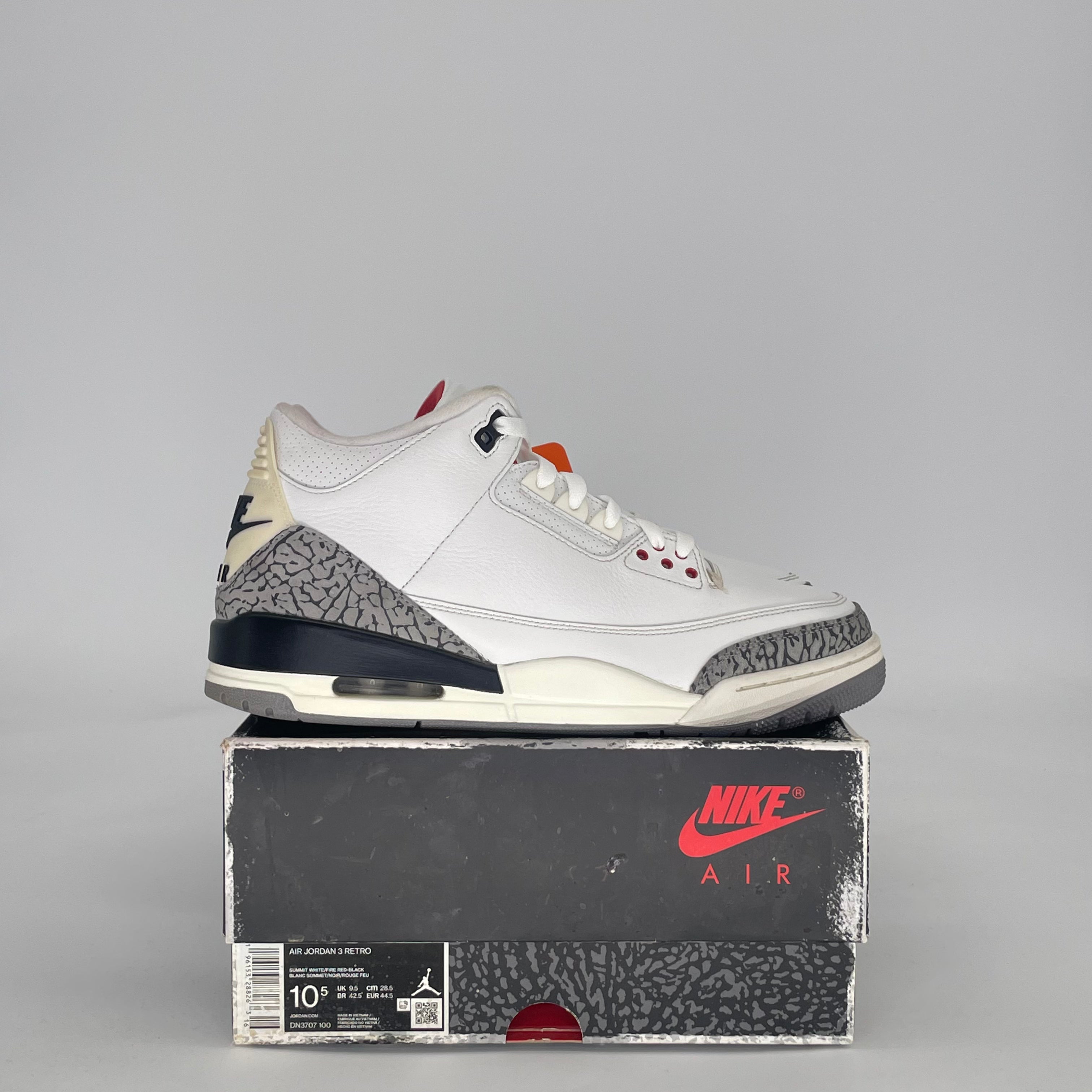 AIR JORDAN 3 WHITE CEMENT REIMAGINED DN3707-100 SIZE 10.5/12W