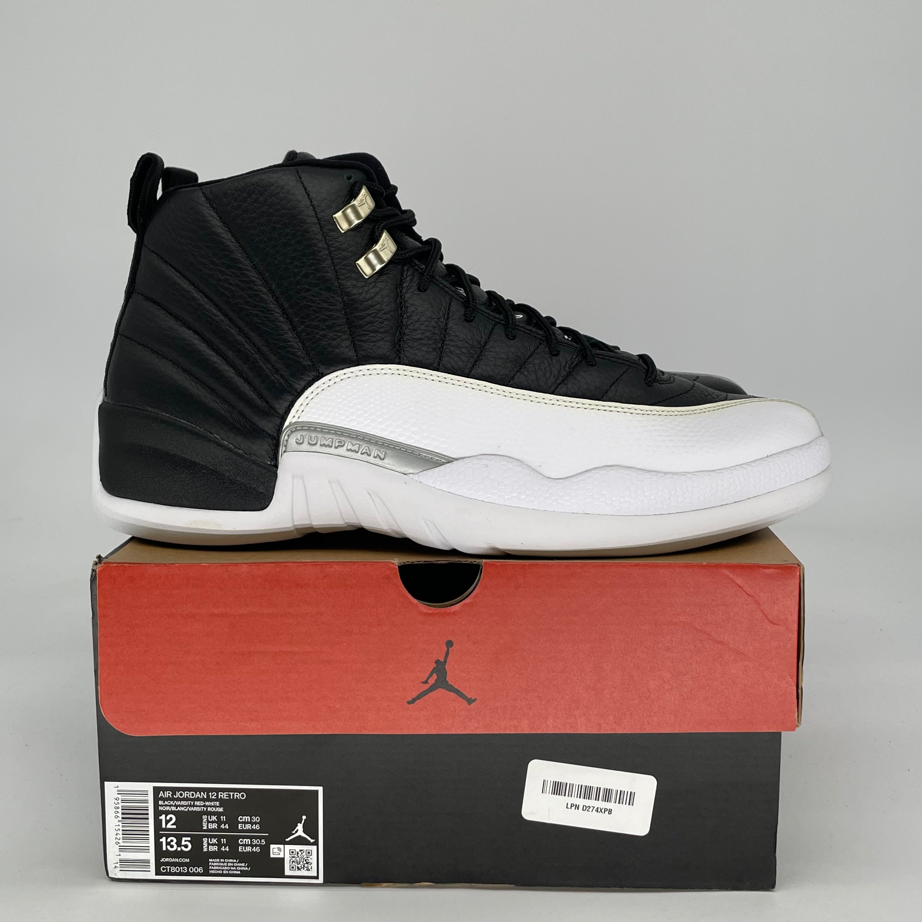 AIR JORDAN 12 PLAYOFFS CT8013-006 SIZE 12/13.5W