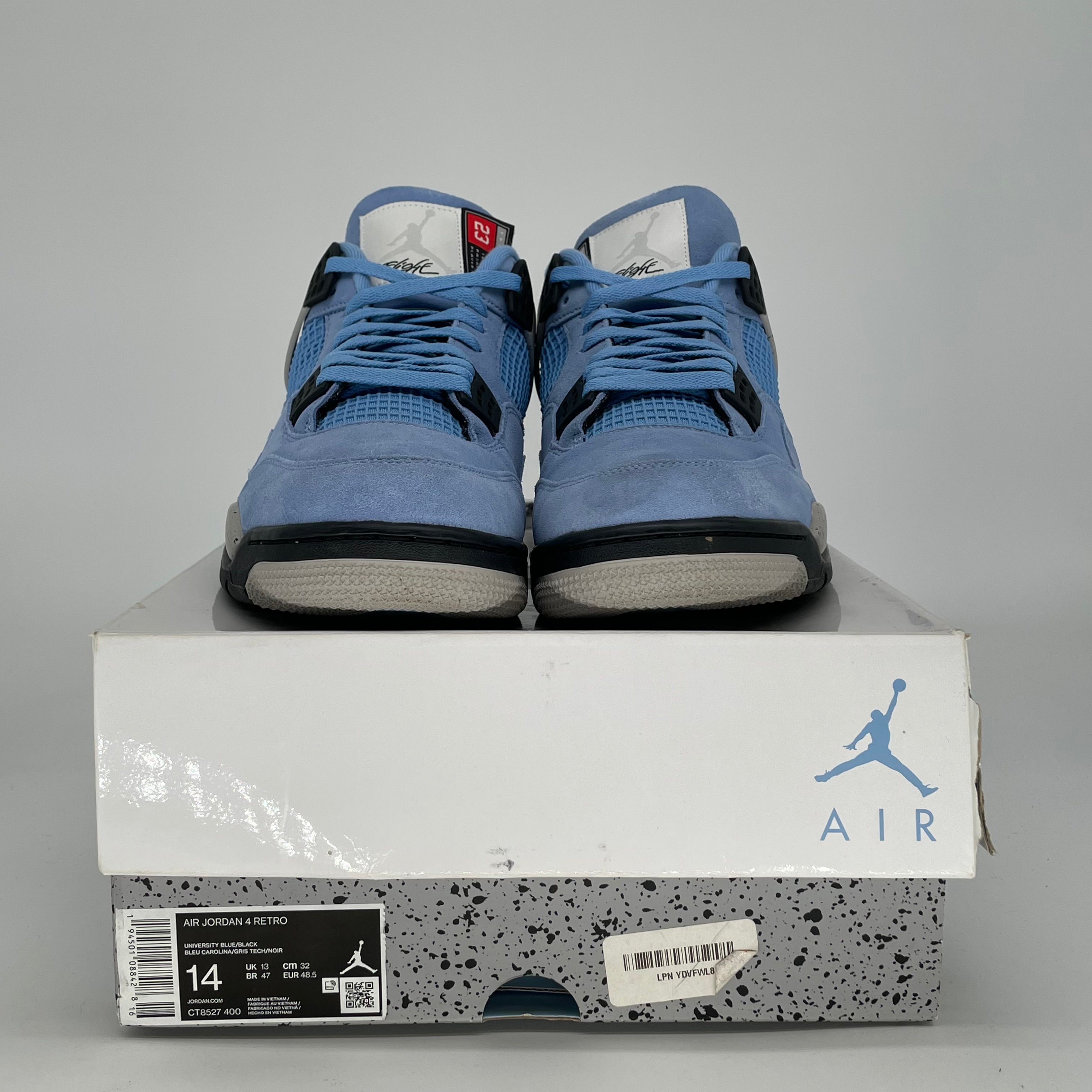 AIR JORDAN 4 UNIVERSITY BLUE CT8527-400 SIZE 14/15.5W