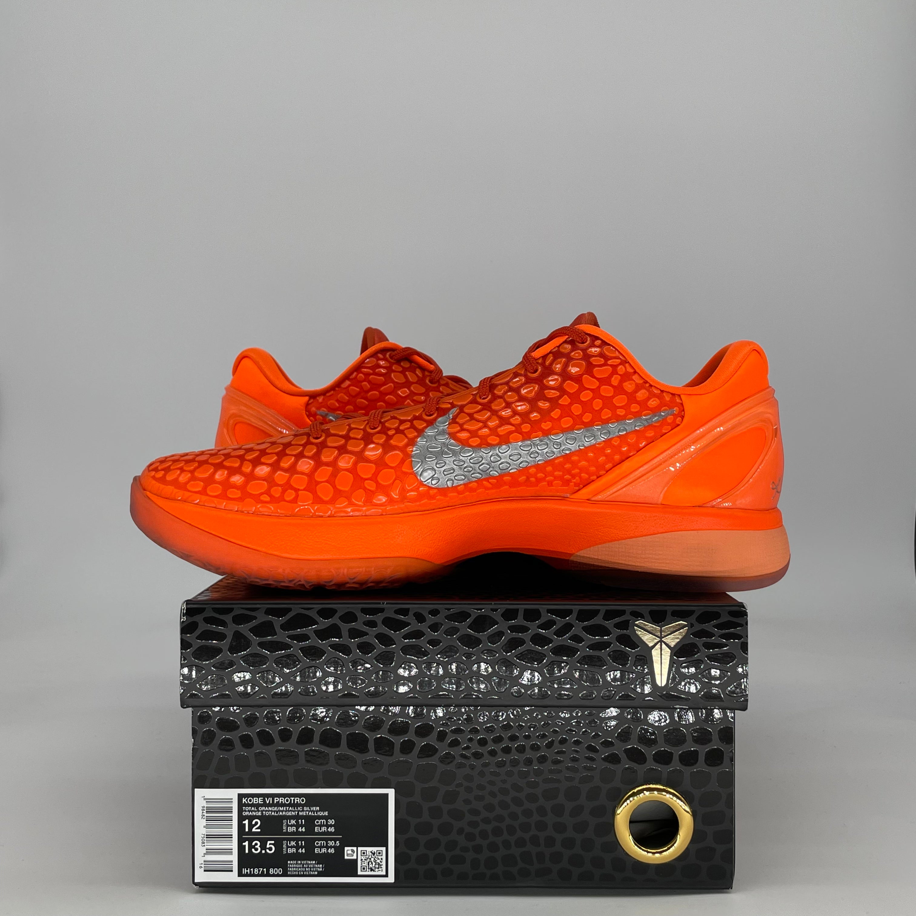 NIKE KOBR 6 PROTRO TOTAL ORANGE IH1871-800 SIZE 12/13.5W