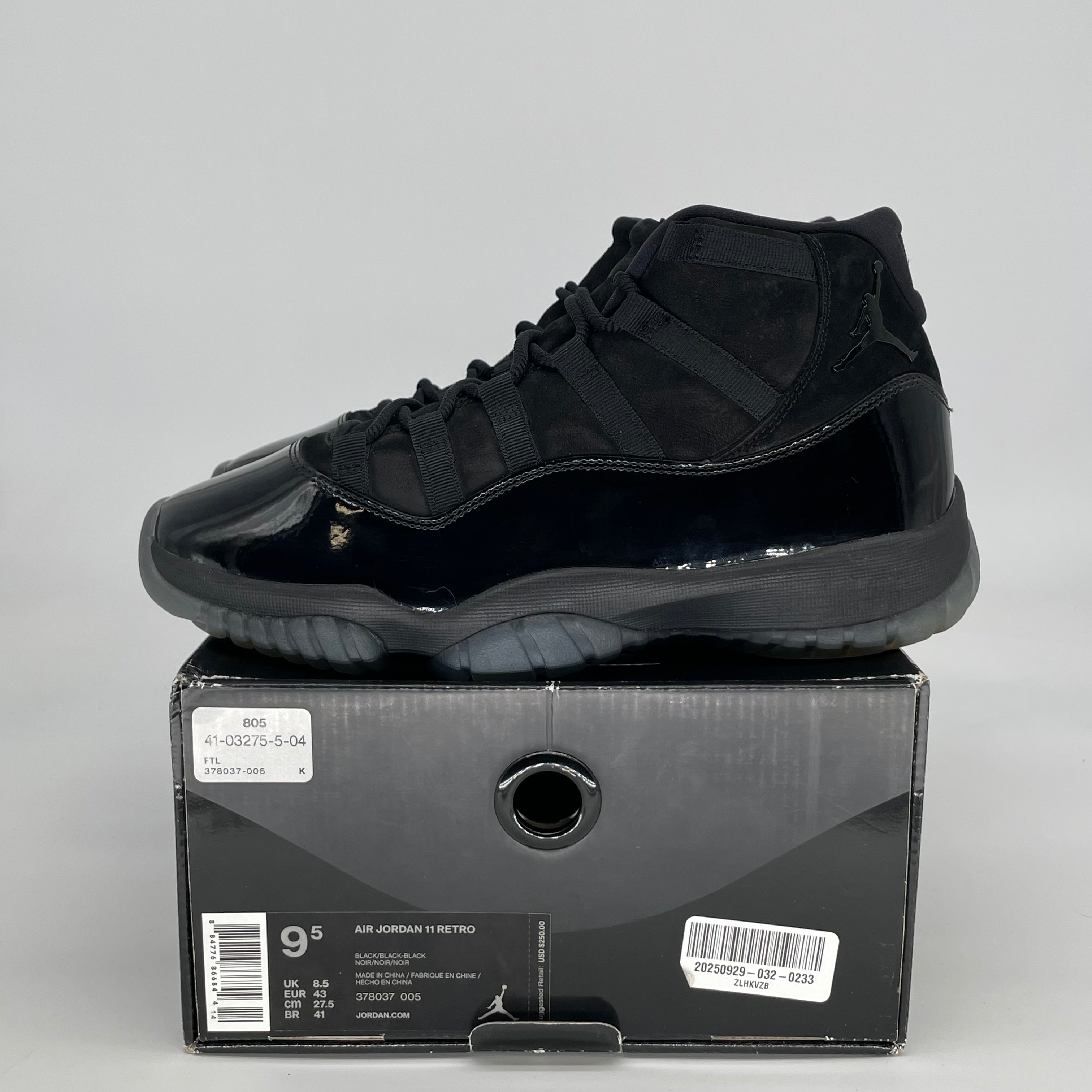 AIR JORDAN 11 CAP AND GOWN 378037-005 SIZE 11.5/13W