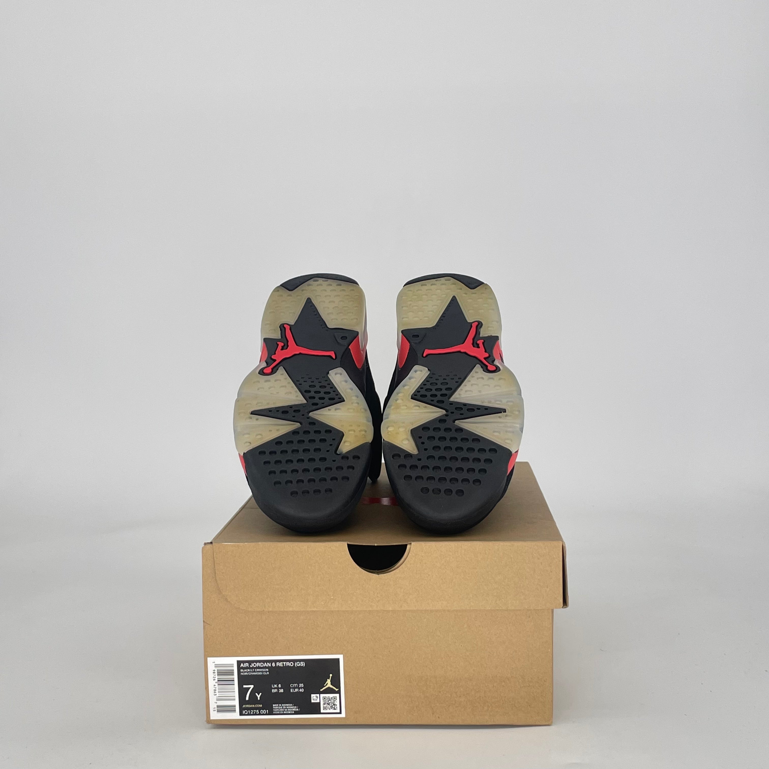 AIR JORDAN 6 INFRARED SALESMAN IQ1275-001 SIZE 7/8.5W GS
