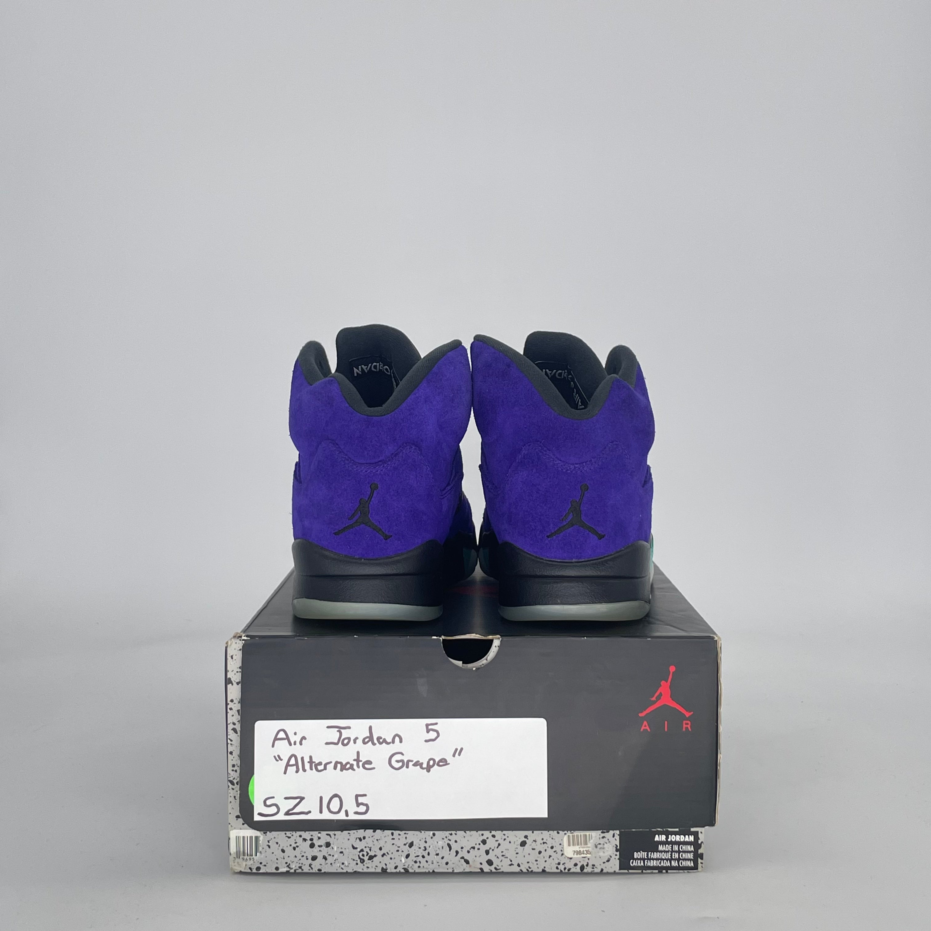 AIR JORDAN 5 ALTERNATE GRAPE 136027-500 SIZE 10.5/12W