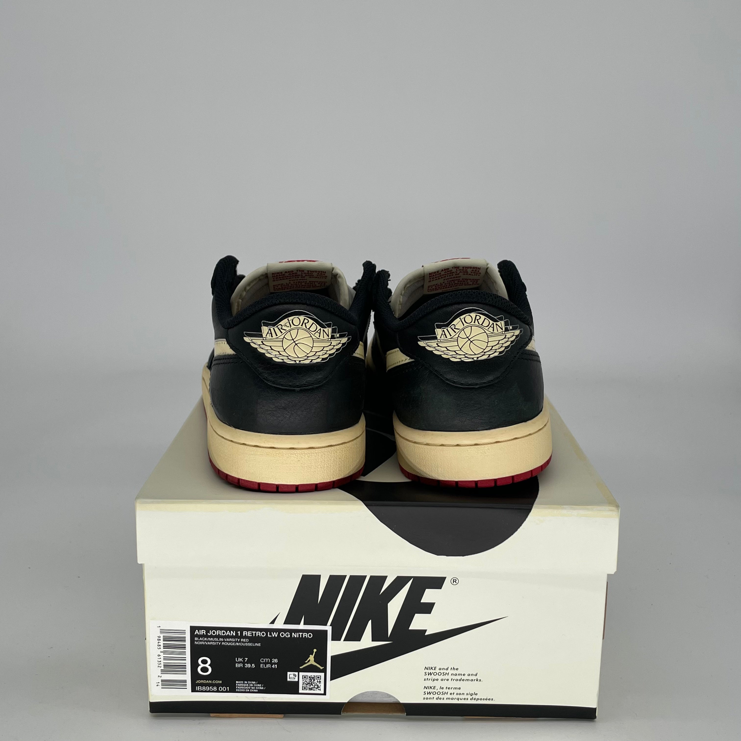 AIR JORDAN 1 LOW X NIGEL SYLVESTER BETTER WITH TIME IB8958-001 SIZE 8/9.5W