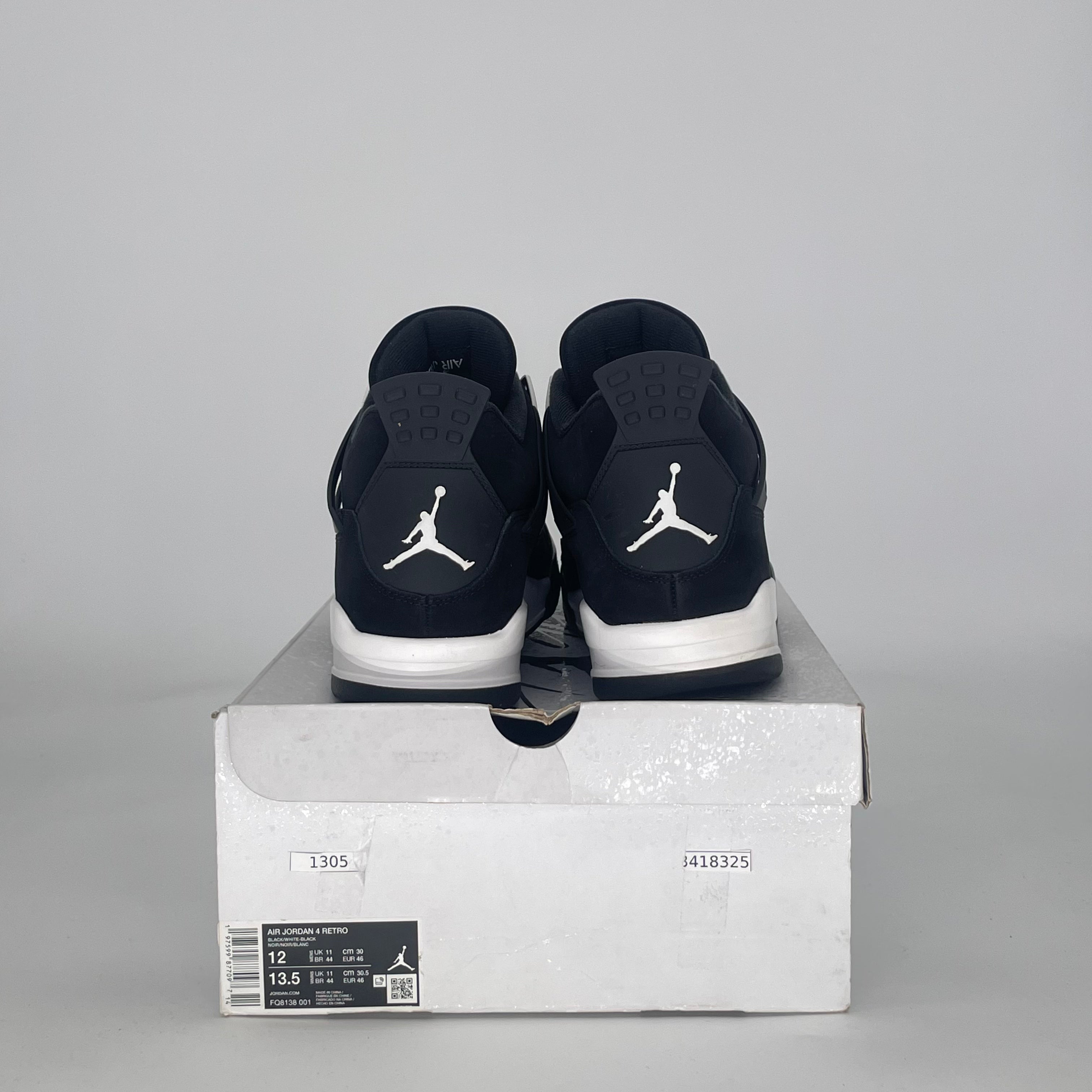AIR JORDAN 4 WHITE THUNDER FQ8138-001 SIZE 12/13.5W