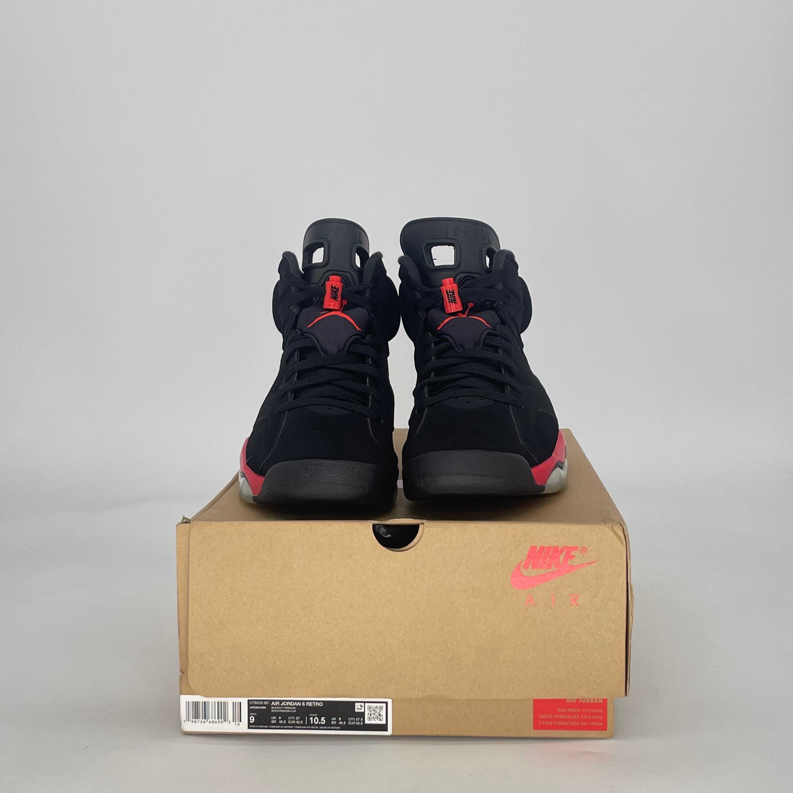 AIR JORDAN 6 INFRARED SALESMAN CT8529-001 SIZE 9/10.5W