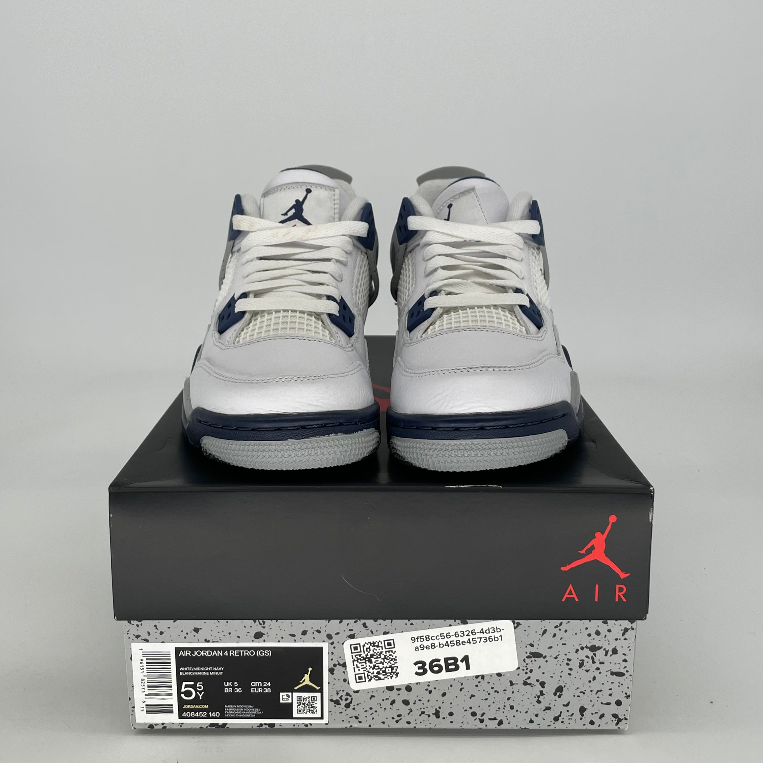 AIR JORDAN 4 MIDNIGHT NAVY 408452-140 SIZE 5.5/7W